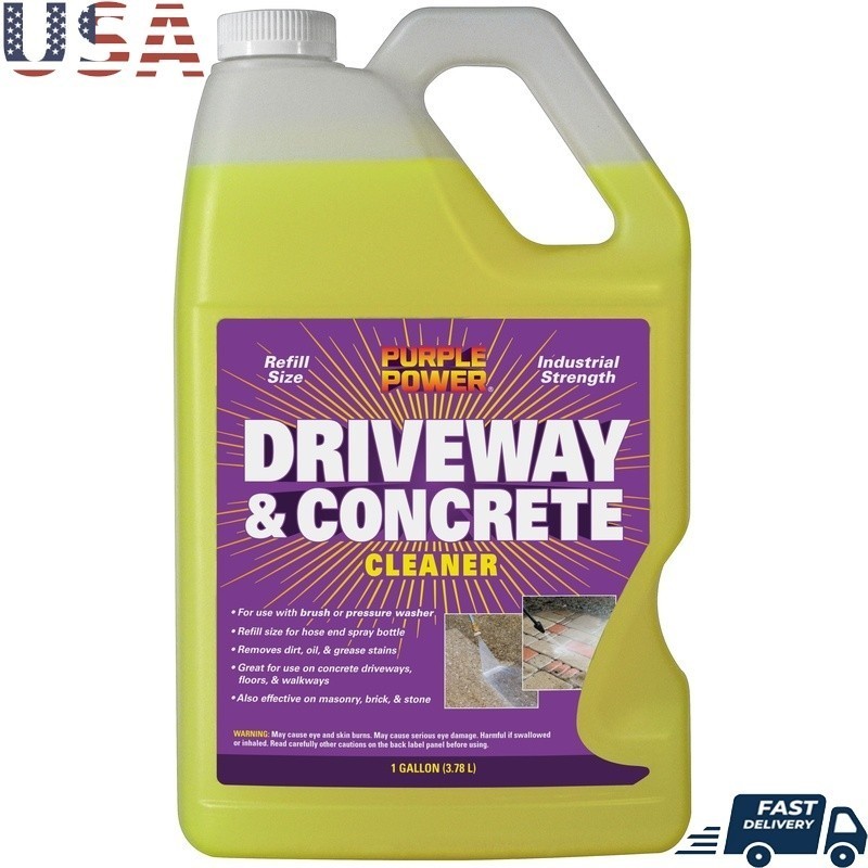 Driveway Concrete Cleaner Heavy Duty Industrial Degreaser Oil Stains 1 Gallon US