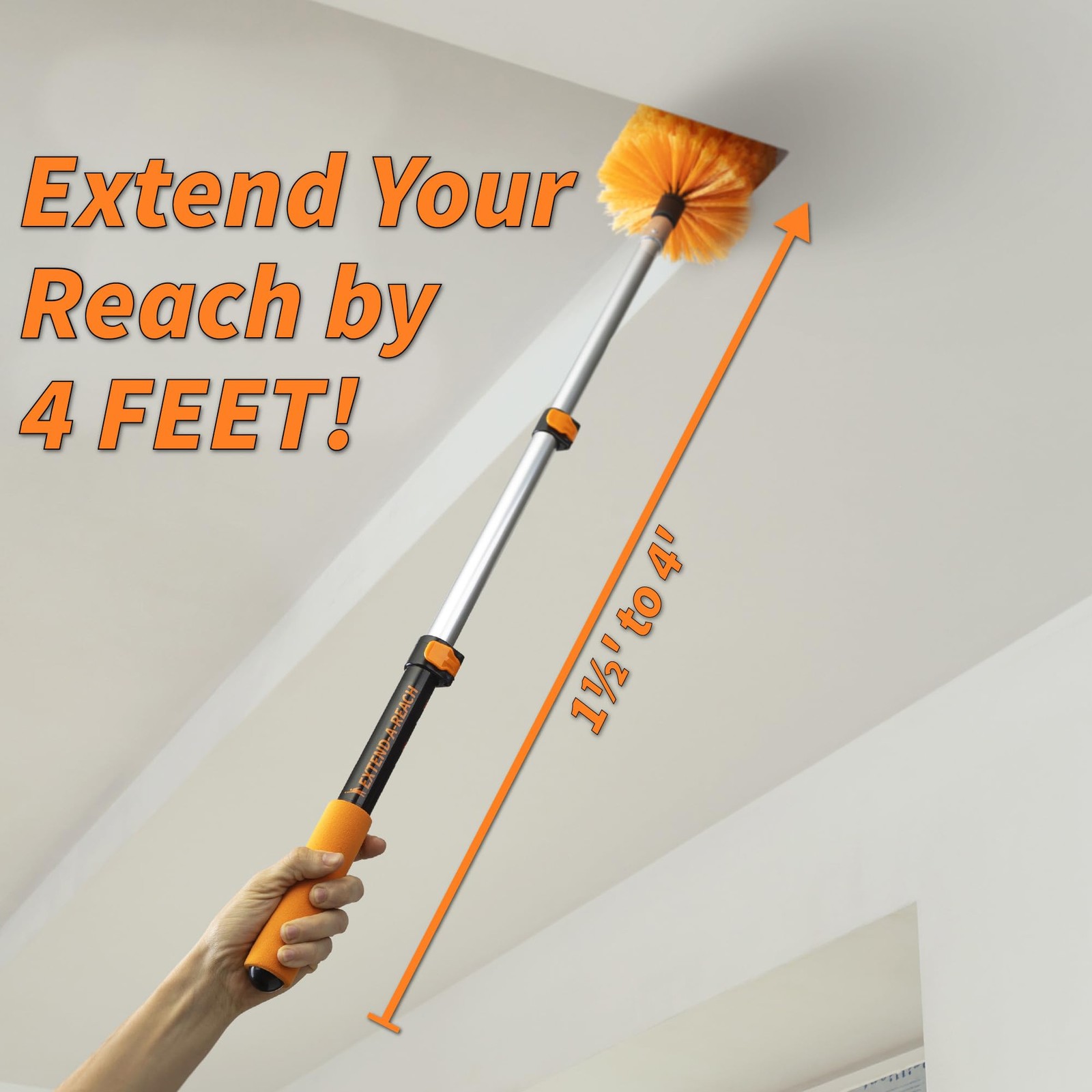 18-48״ Cobweb Duster with Extension Pole Outdoor & Indoor // Cobweb Brush and…