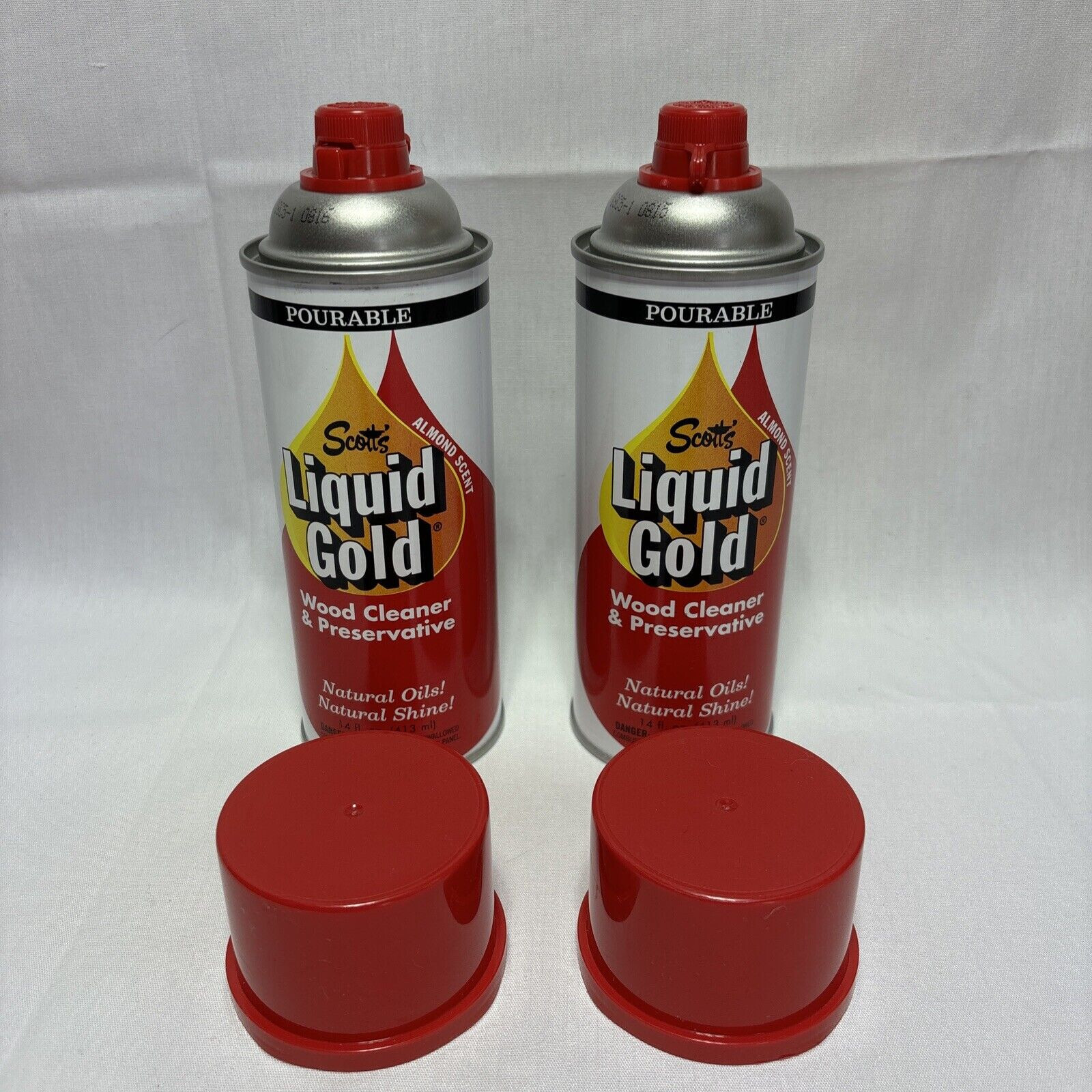 Lot of 2 Scott’s Liquid Gold Wood Care Nourishes to Protect Almond Scent, 14 oz