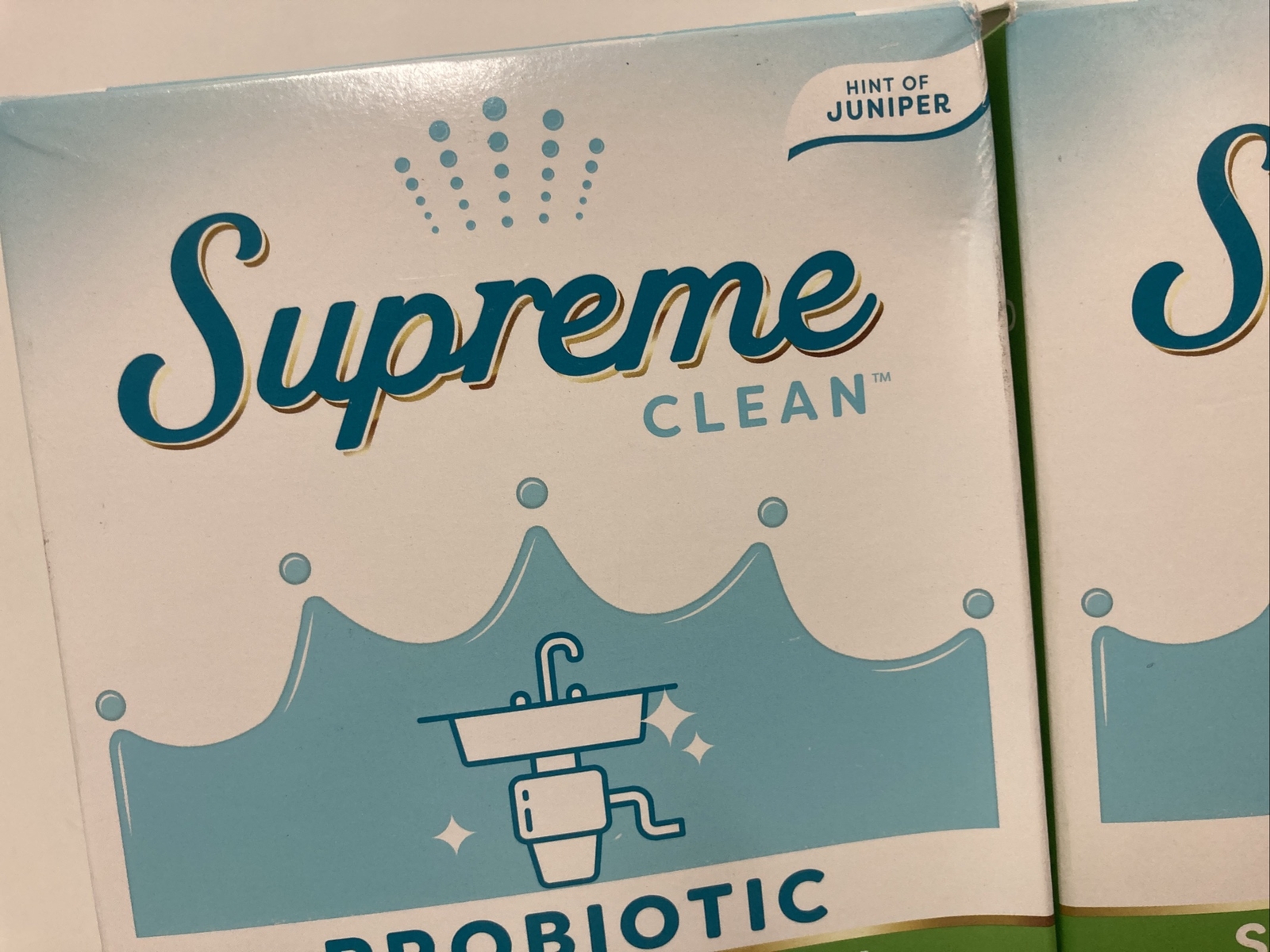 2X NEW Supreme Clean Probiotic SINK & DISPOSAL Cleaner 6 Count JUNIPER 12 Total