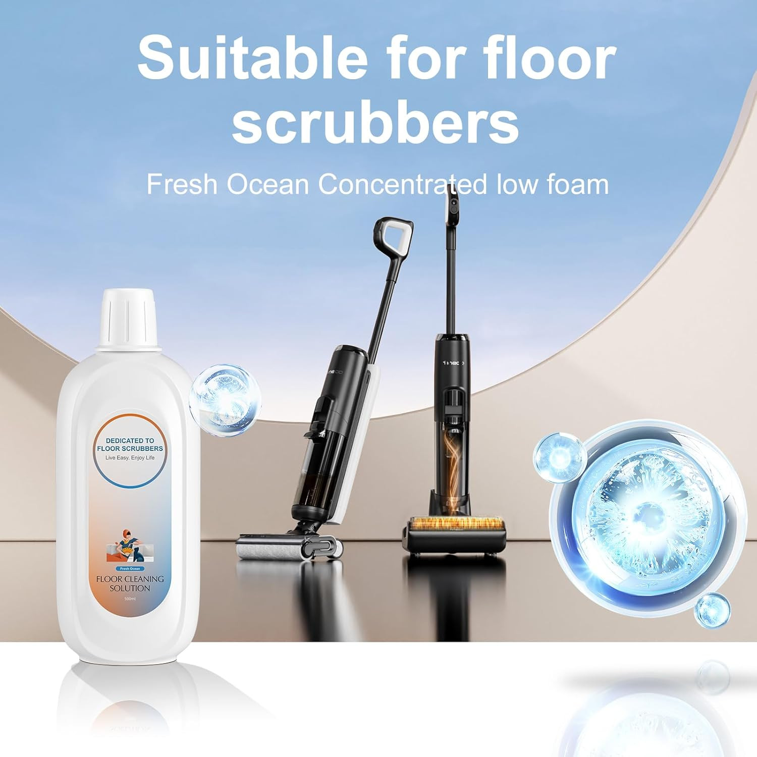 Floor Cleaning Solution Compatible with Tineco , Deep Cleans for Multiple Hard F