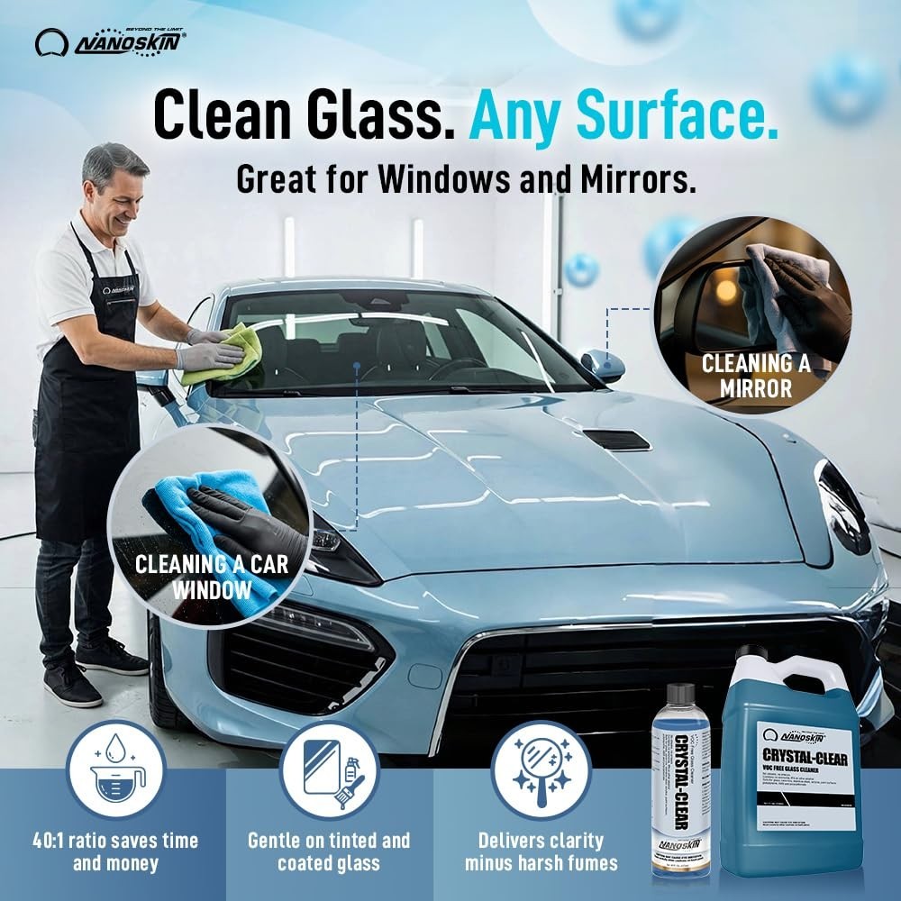 Eco-Friendly VOC-Free Glass Cleaner 5 Gallon – Ultra-Concentrated, Streak-Free F