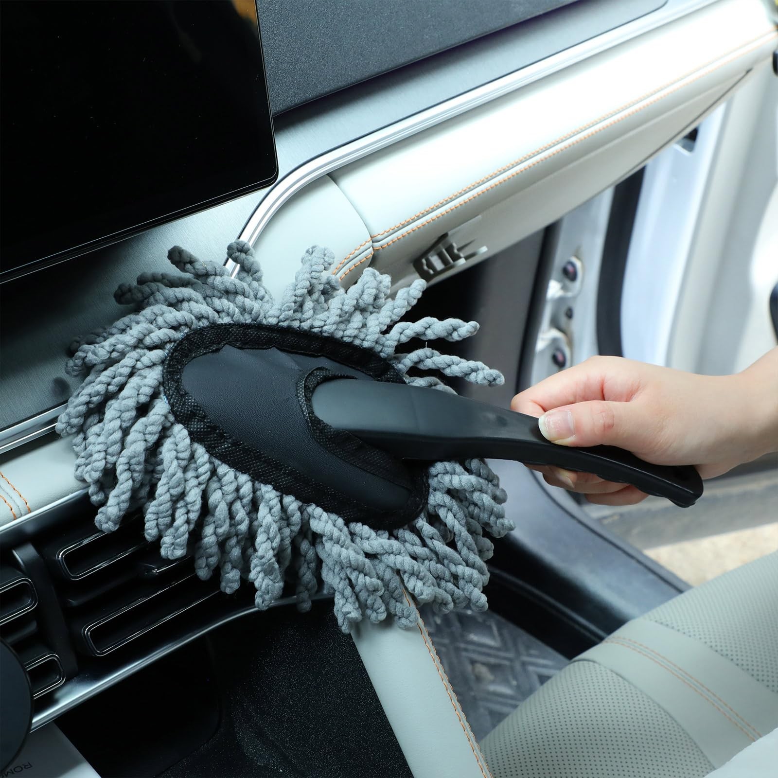 4 Pack Microfiber Car Duster Exterior Scratch Free with Extendable Handle Aut…