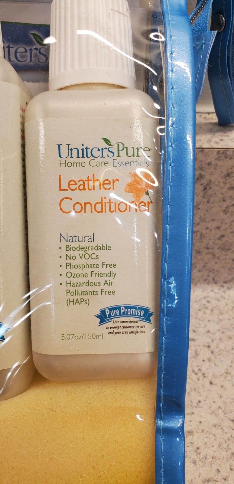 NIB Set UNITERS Pure Home Care Essentials Leather Furniture Cleaner/Stain Away