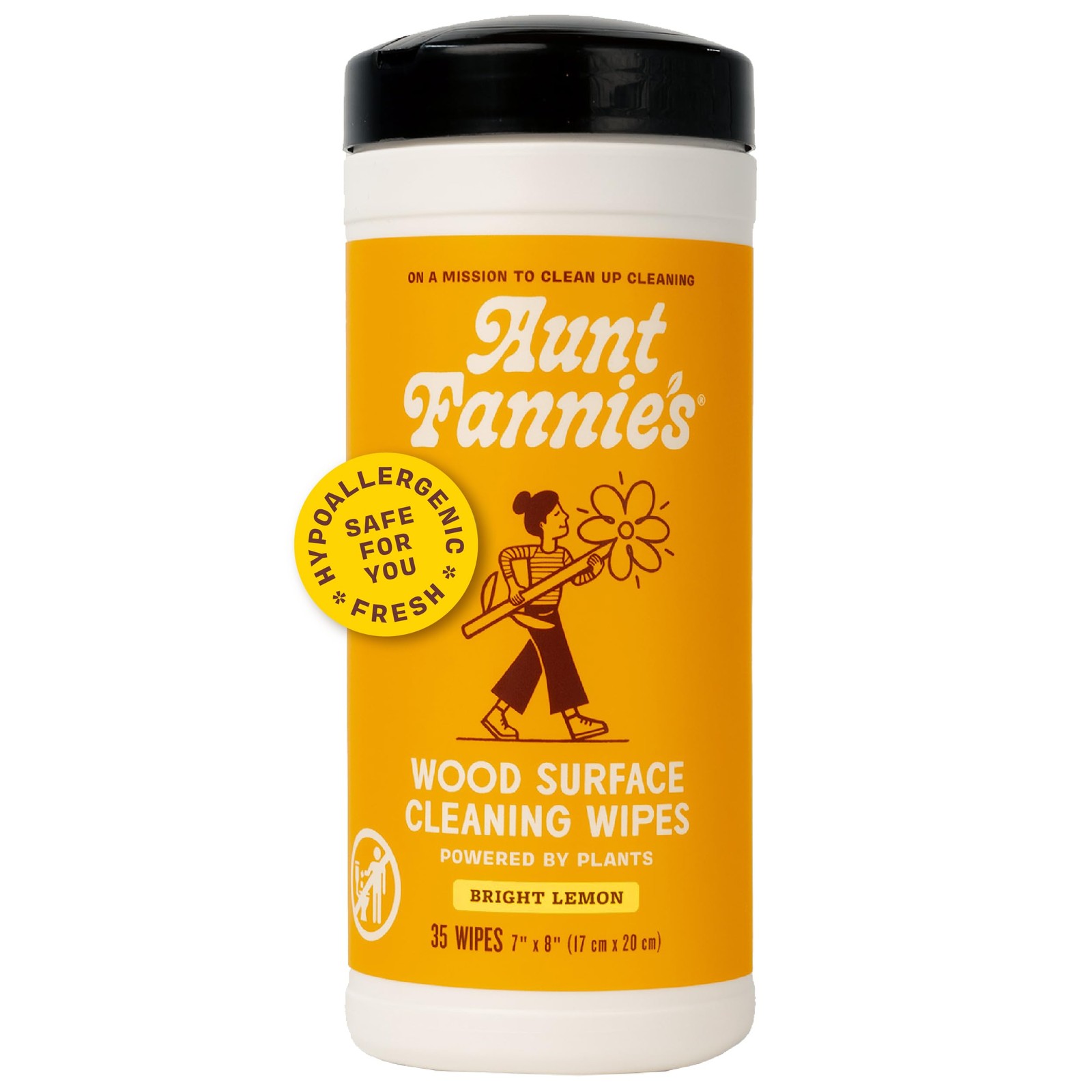 Aunt Fannie’s Wood Surface Cleaning Wipes, Multipurpose 1 Count (Pack of 1)