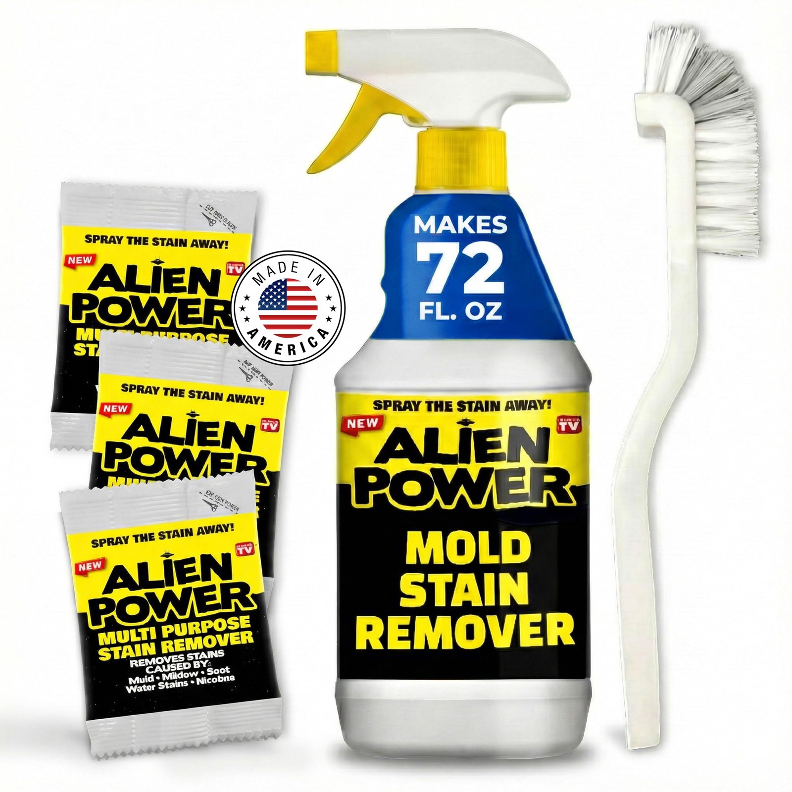 Alien Power Instant Stain Remover Spray for Mold and Mildew and Grout, All Pu…