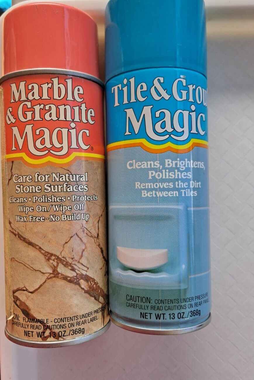2-Pack Vintage Magic Marble/Granite & Tile/Grout 13oz Aerosol ~98% Full