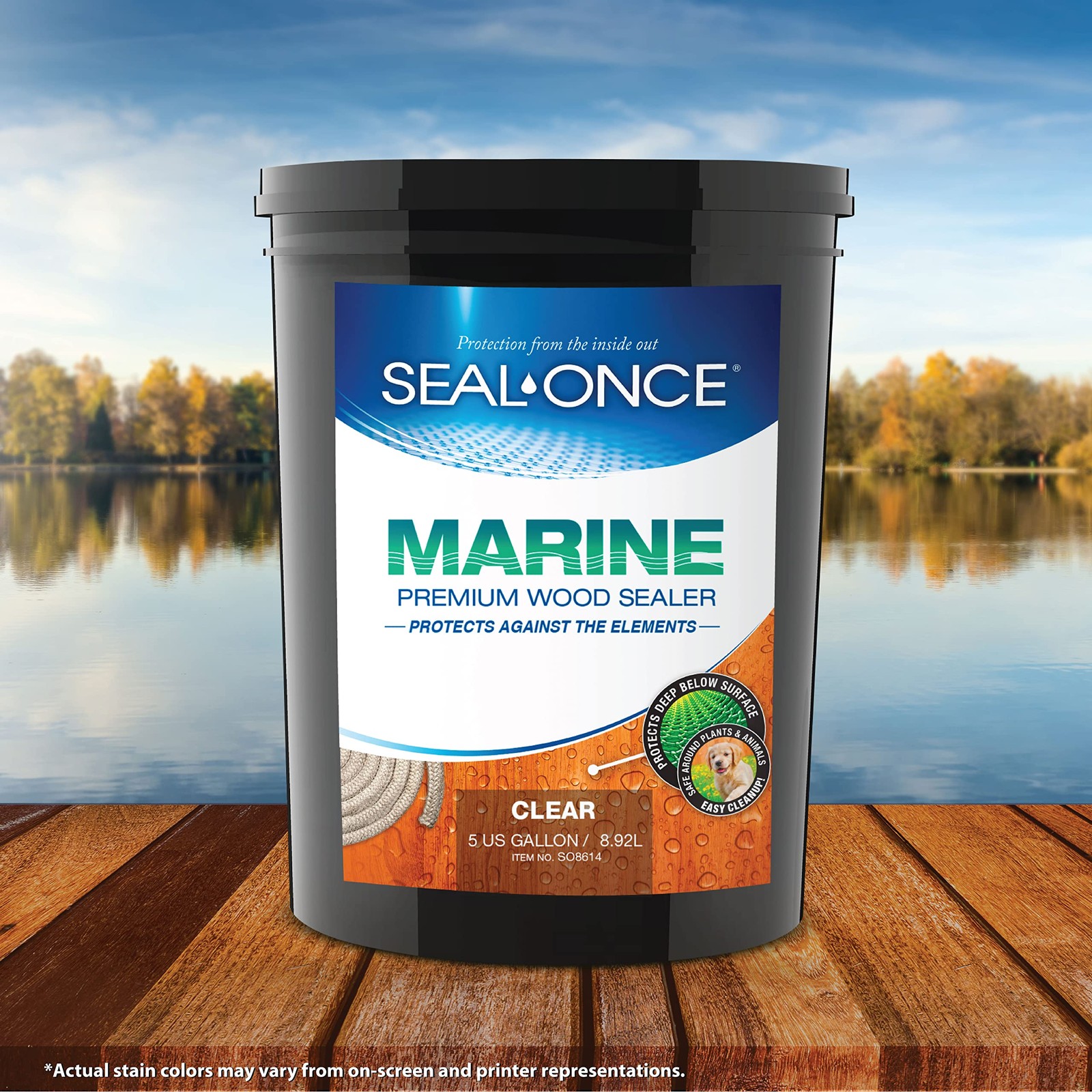 SealOnce Marine Premium Wood Sealer Waterproof Sealant Wood Stain and Seale…