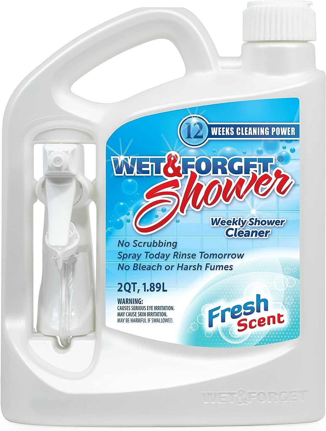 Wet & Forget Shower Cleaner Multi-Surface Weekly No Scrub, Fresh Scent, 64 Oz