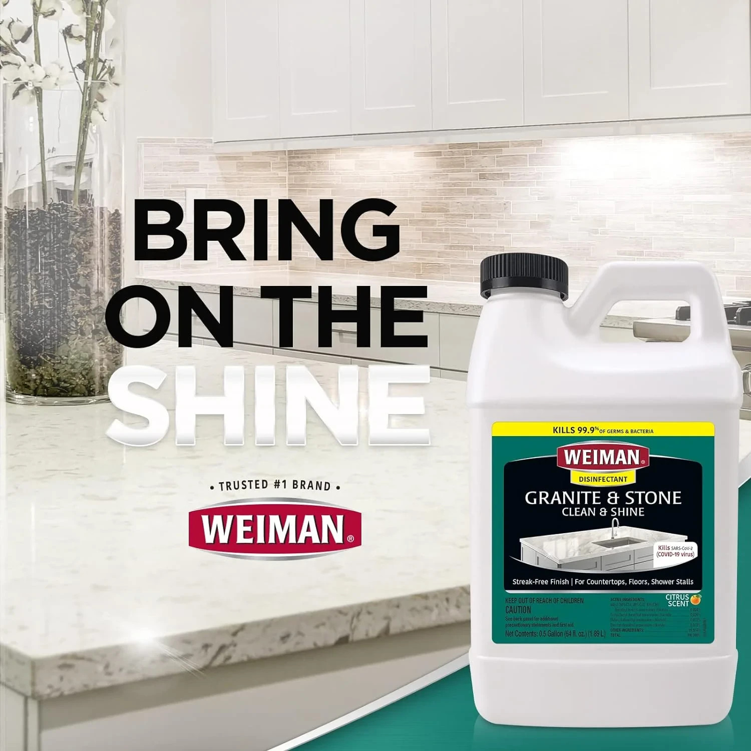 Weiman Granite Cleaner and Polish Refill – 64 fl oz