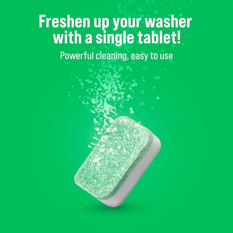 Washing Machine Cleaner Tablets Deep Clean Deodorize Fresh Lime Scent Supplies
