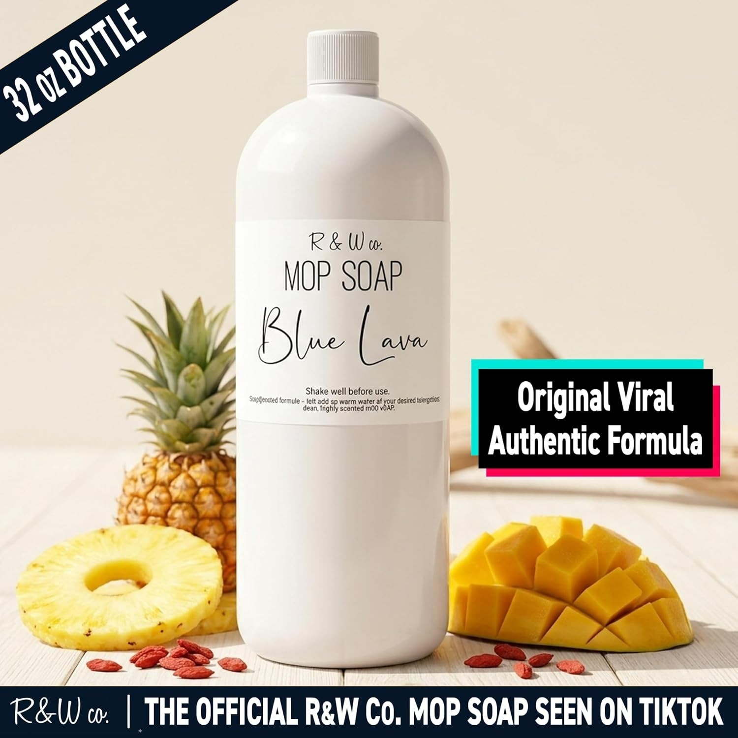 R&W Co. Original 32oz Premium Mop Soap Brazilian Waves Scented