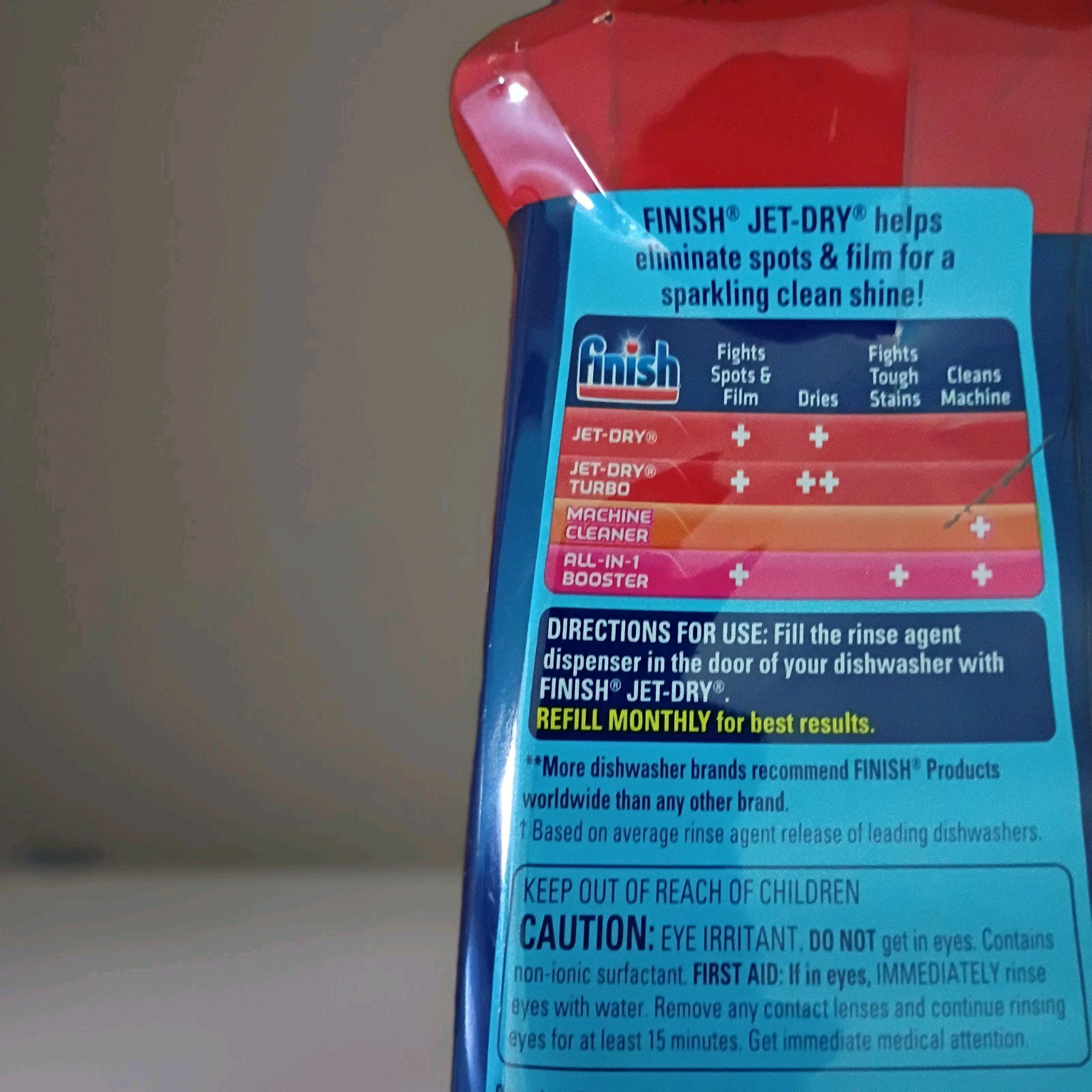 Finish Jet-Dry Ultra Rinse Aid Dishwasher Rinse & Drying Agent 32fl oz.