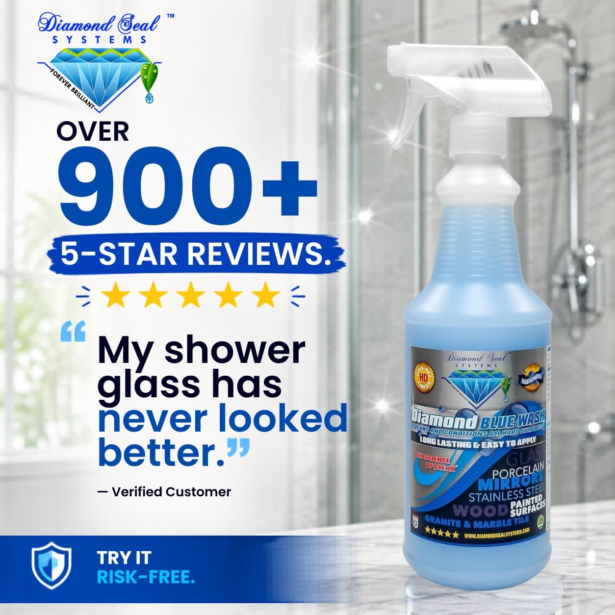 Made in the USA. Diamond Blue Repellent Wash Multi Surface. Cleans,Shine Best…