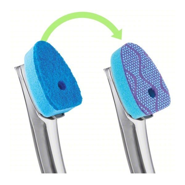 Scotch-Brite 451A-4 Non-Scratch Dish Wand, 11 1/4 In L, Blue