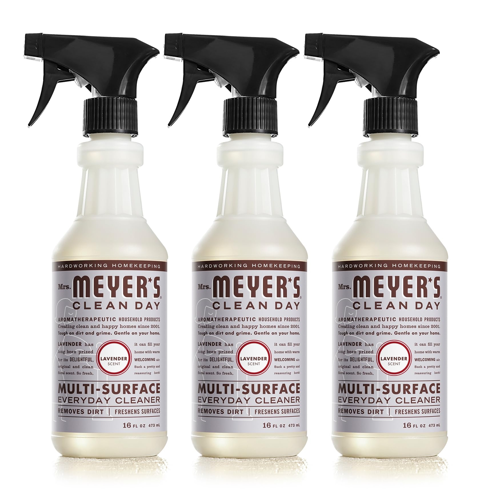 Mrs Meyers Clean Day Lavender Multi Surface Spray 16 Fl Oz Pack of 3