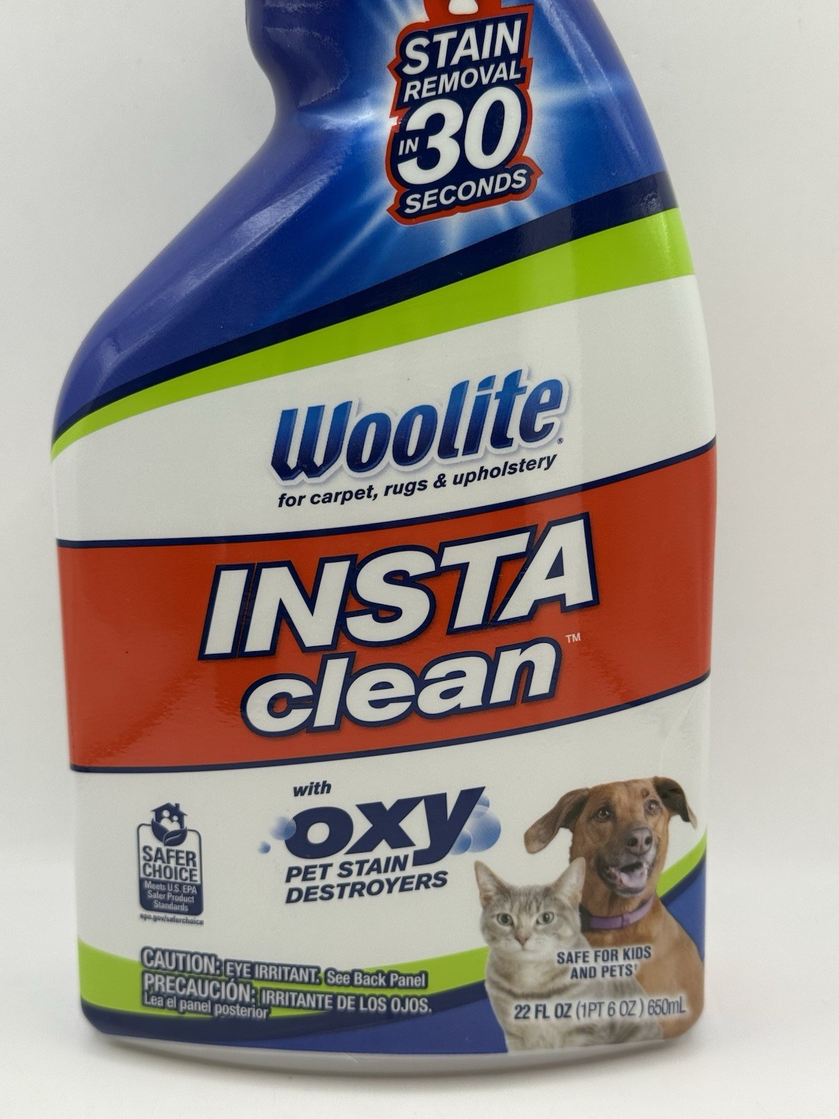 Woolite INSTACLEAN With OXY Pet Stain Destroyers 22oz Spray Eliminates Odors NEW