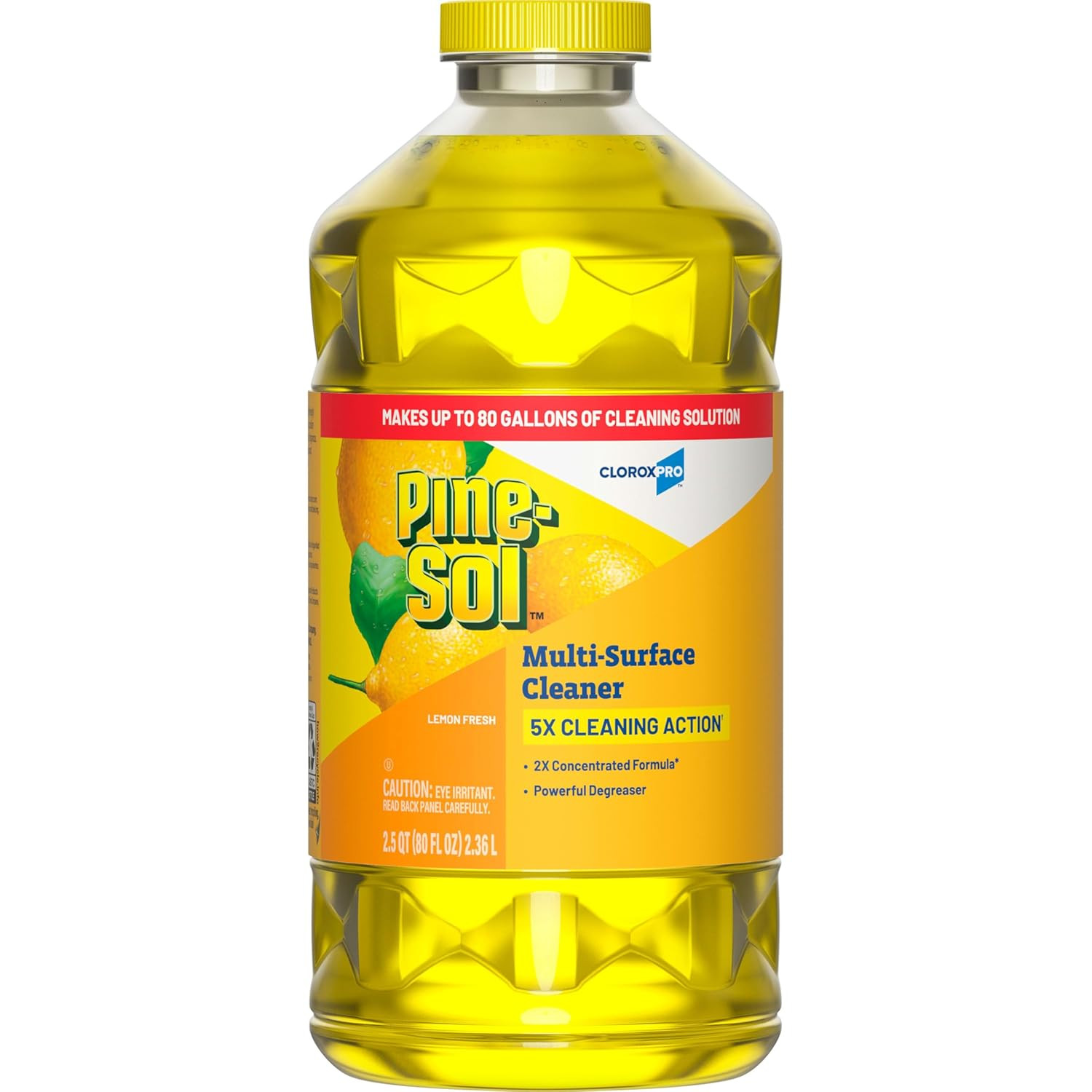 Multi-Surface Cleaner, Cloroxpro, 2X Concentrated Formula, Lemon Fresh, 80 Fl Oz