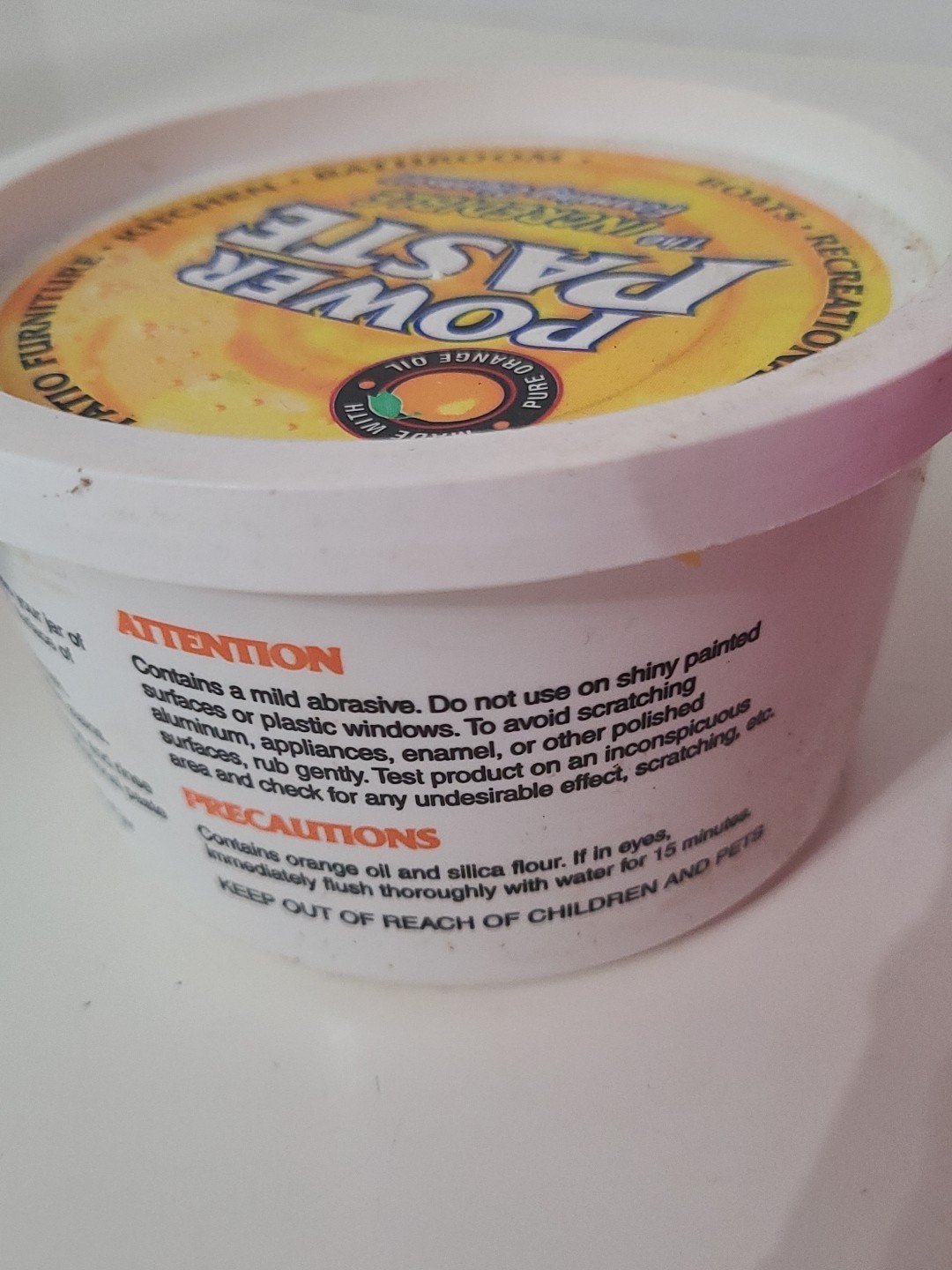 Vintage Orange Clean Natural Cleaning Power Paste 14 oz HSN Prof. Series, Open