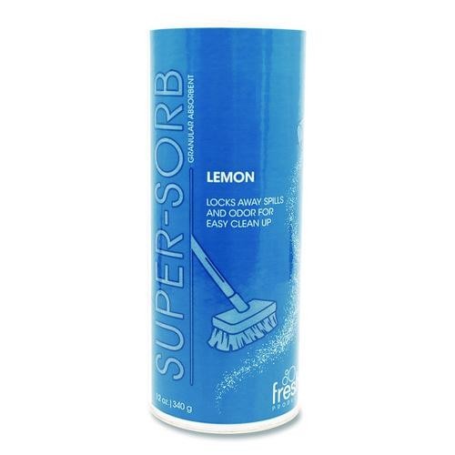 Fresh Products Super-Sorb Spill Absorbent, Lemon, 12 oz Shaker Can, 720 oz cap.