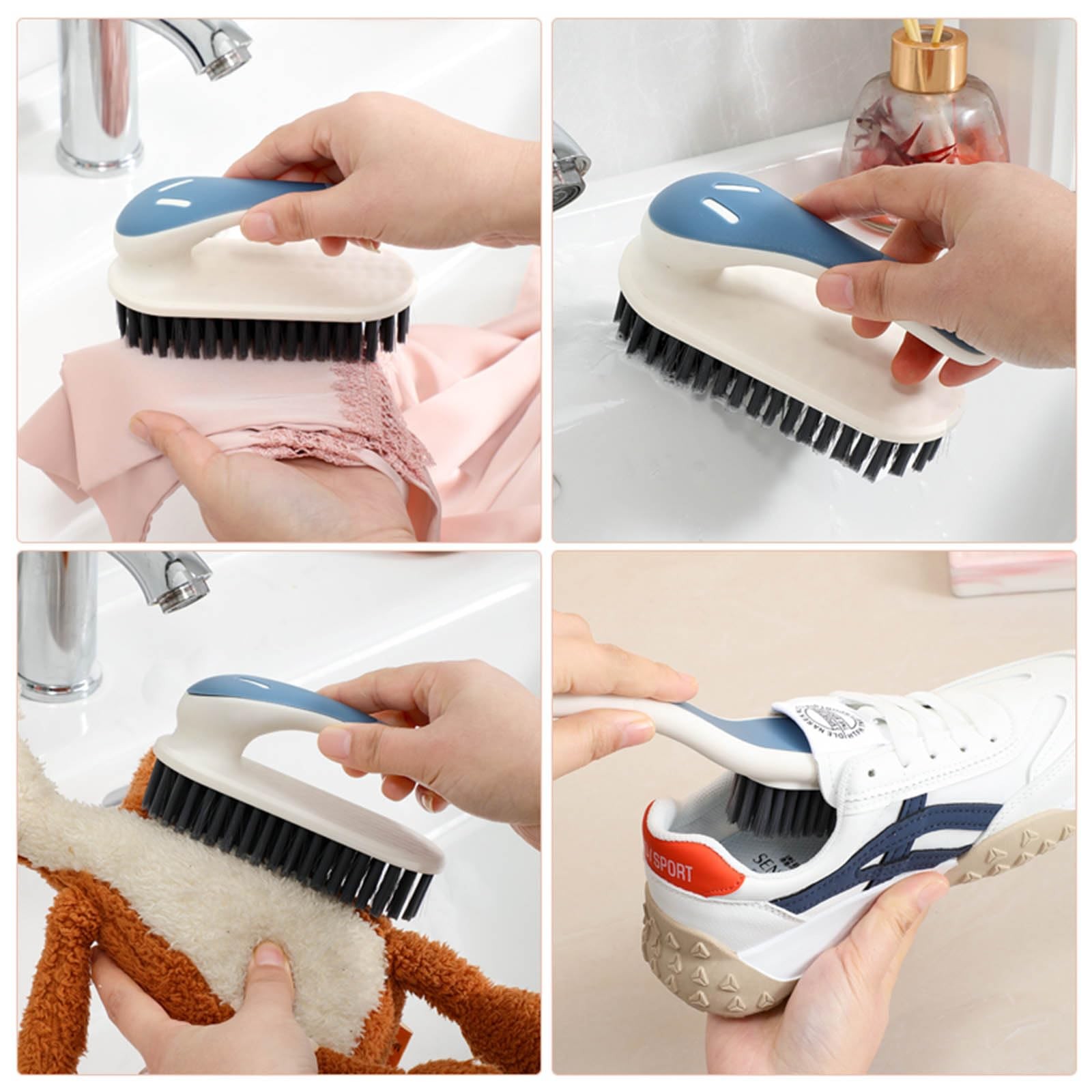 Laundry Scrub Brush Soft Bristle Household Cleaning Brushes for Carpet, Clothes