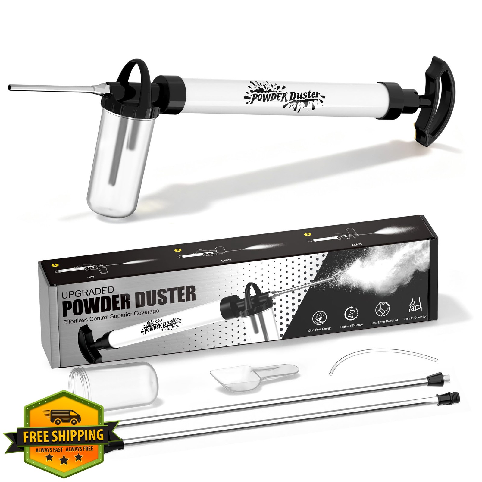LIXUANBY DE Powder Duster 4FT White