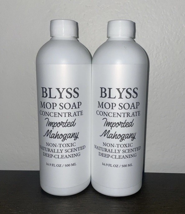 Lot of 2 NEW Blyss Mop Soap Imported Mahogany 16.9 Fl Oz