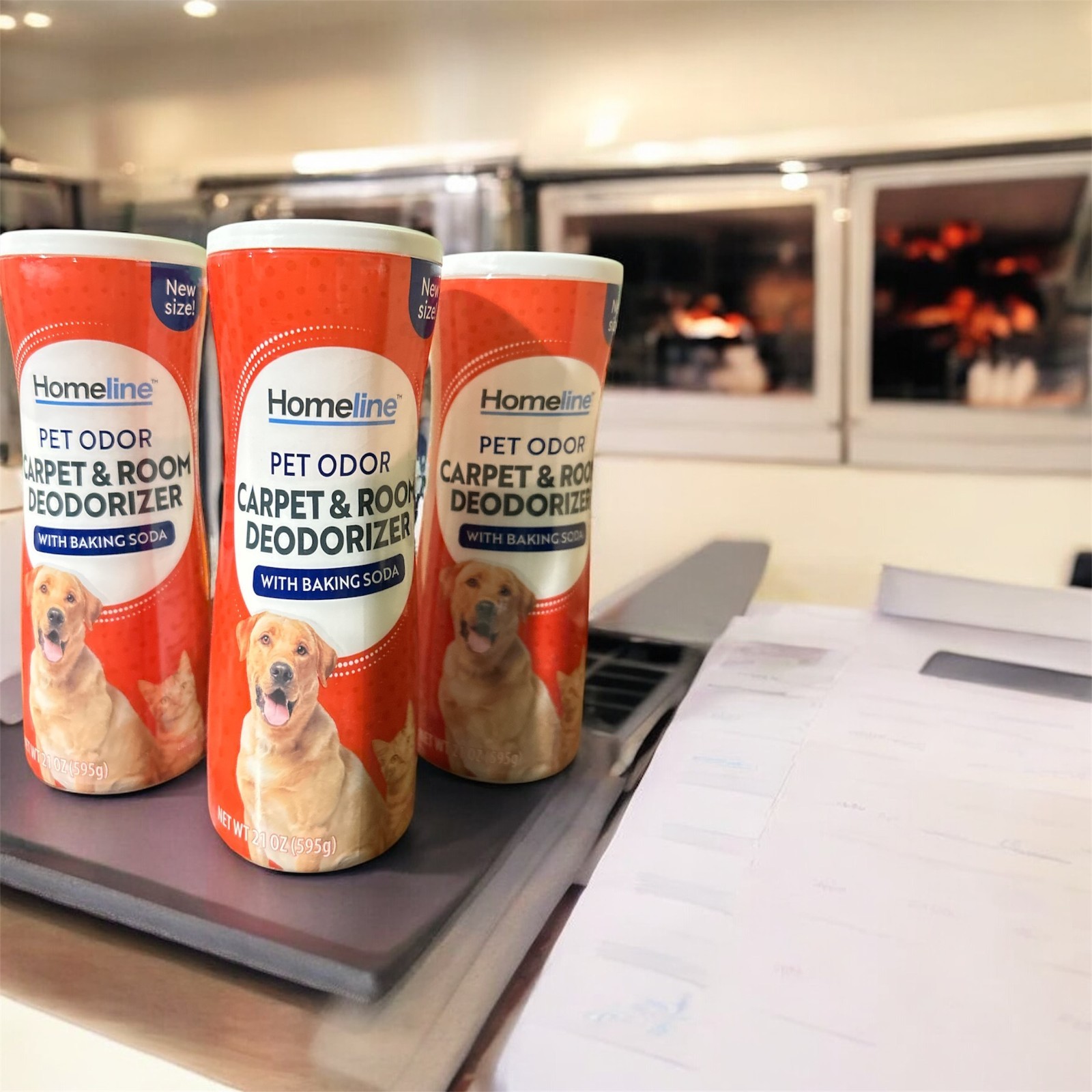 ( Lot 3 ) H.Line Pet Odor Carpet & Room Deodorizer with Baking Soda 21 oz Each