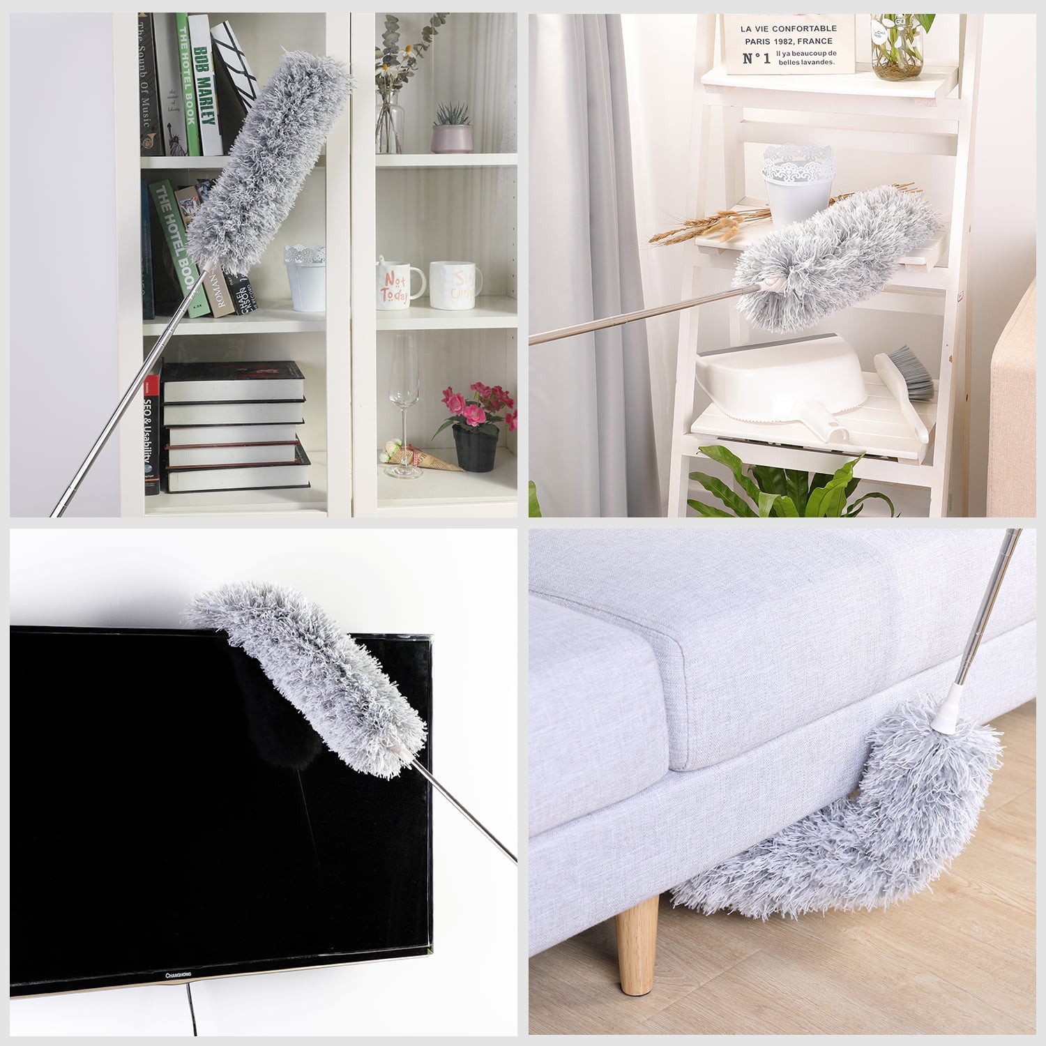 Extendable Duster Bendable Head Long Handle Ceiling Fan Furniture Cleaner