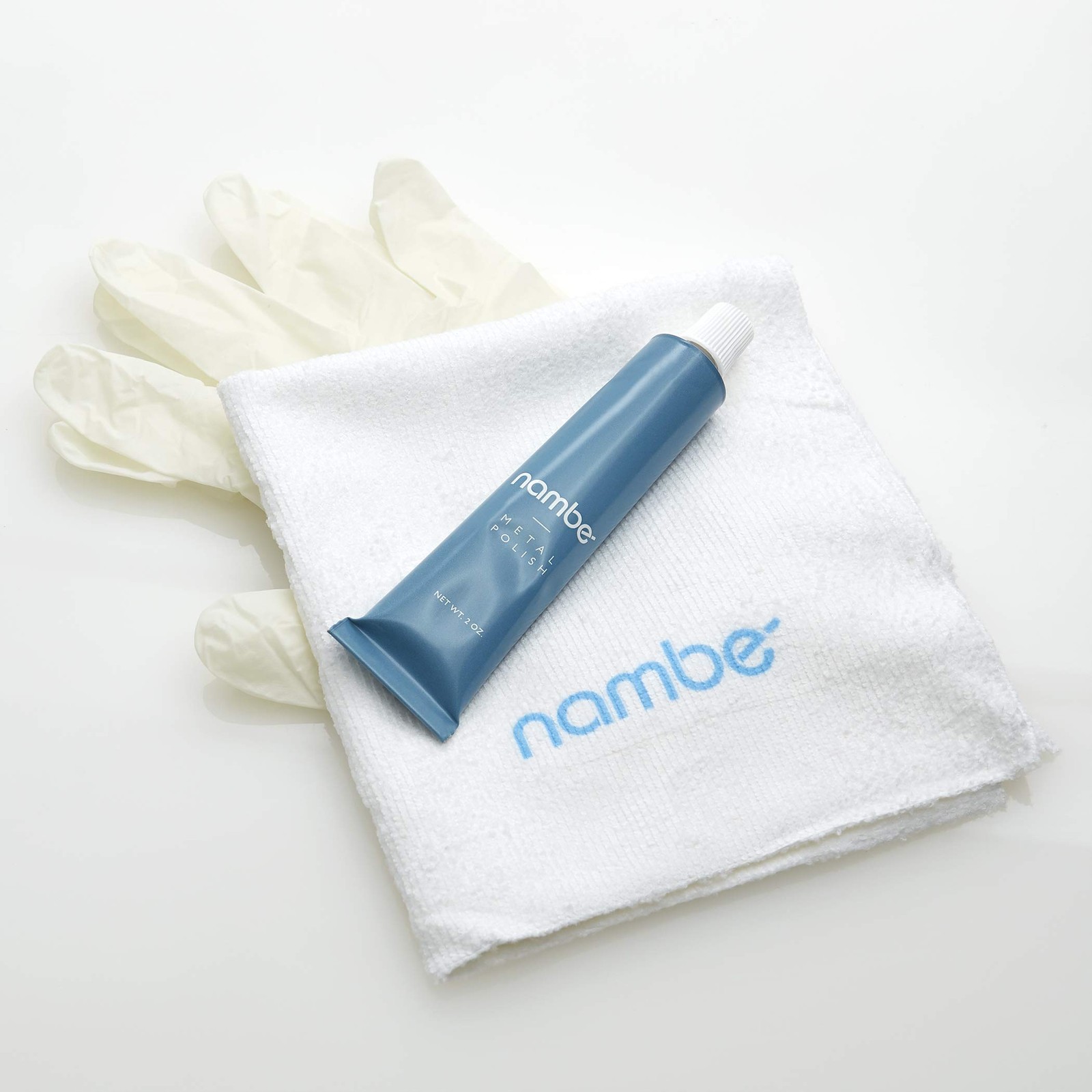 nambe Polish Kit | 2 Oz Tube, Cloth, and Gloves | Polish Kit for Nambe Metal