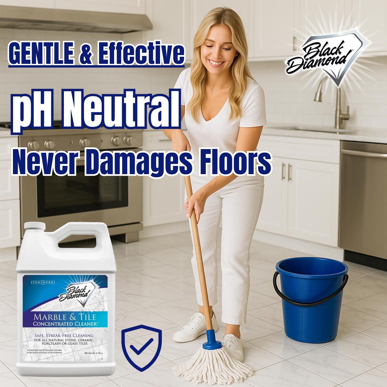 MARBLE & TILE FLOOR CLEANER. Great for Ceramic, Porcelain, Granite, Natural S…