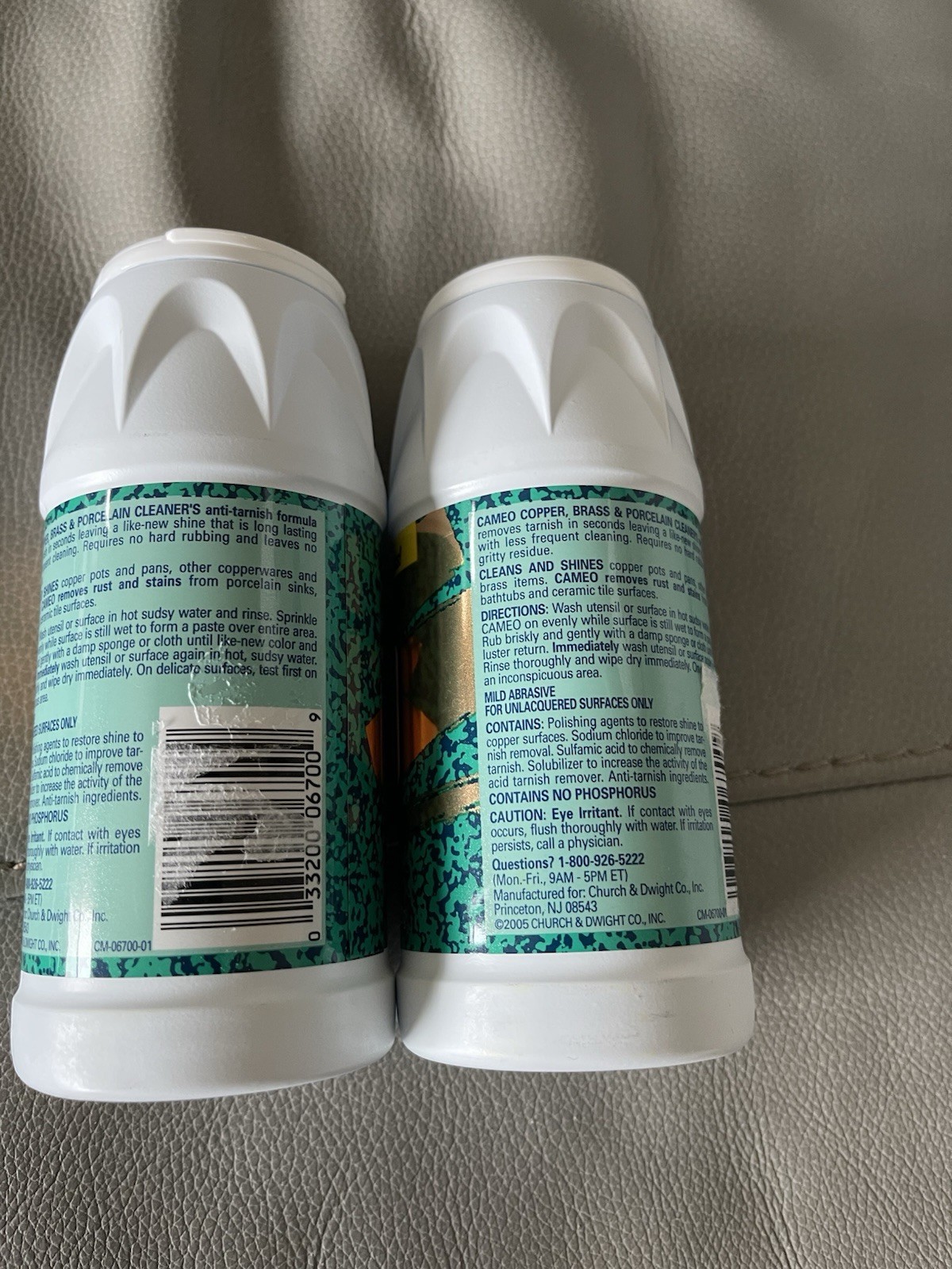 (2)CAMEO Copper Brass Porcelain Powder Cleaner 10 Oz No Phosphorus Discontinued