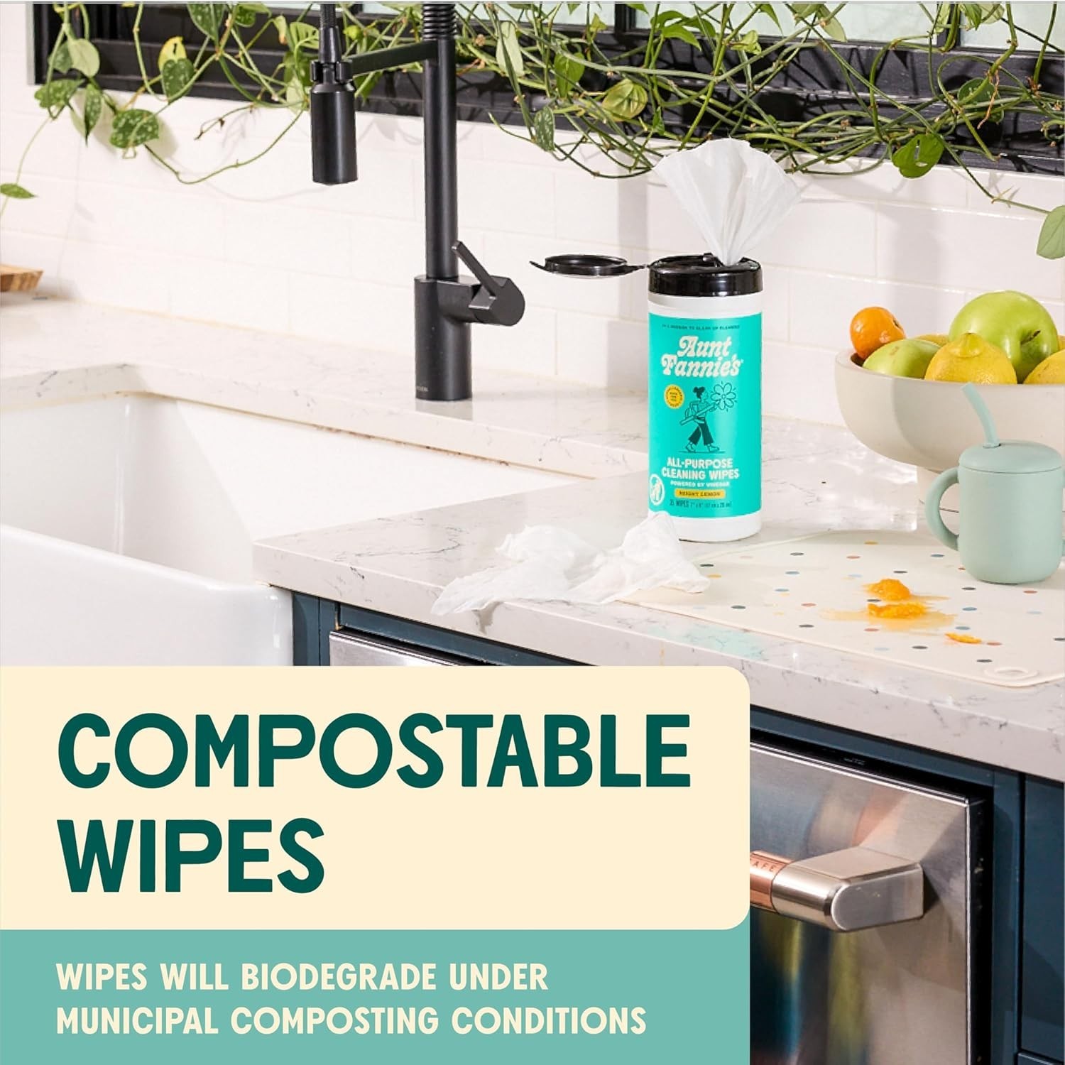 Natural Cleaning Wipes Variety Pack, Multipurpose Surface Cleaner, 35 Count E…