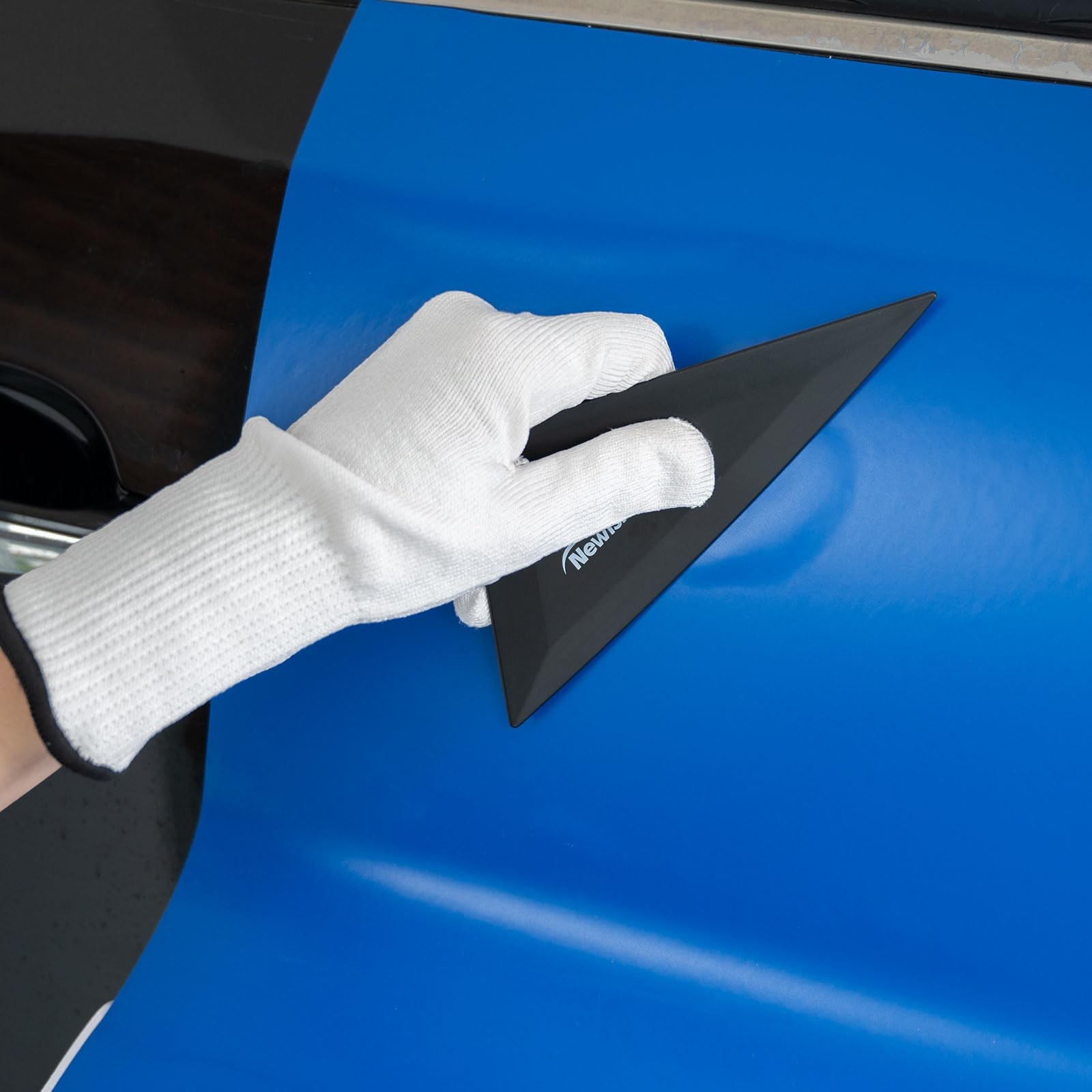 5-Pack Window Tint Tools Triangle Squeegee, 100A Hardness Black Corner Tool W…