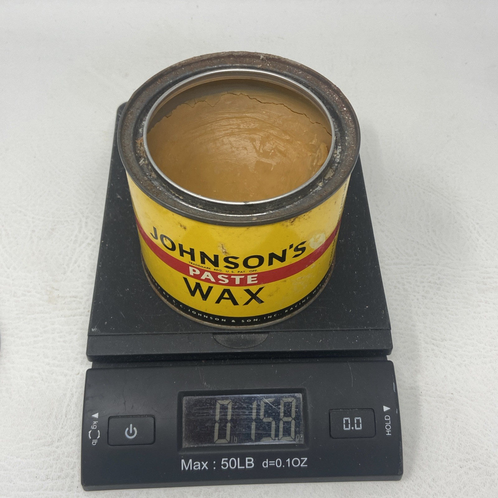 Vintage Johnson’s Paste Wax S.C. Johnson & Son 1 Pound Can 75% FULL Made in USA