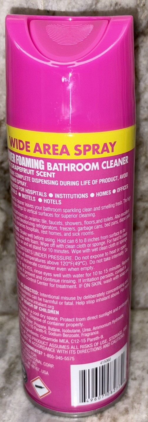 Homebright Power Foaming Bathroom Cleaner 10oz Pink Grapefruit Scent-NEW-SHIP24H