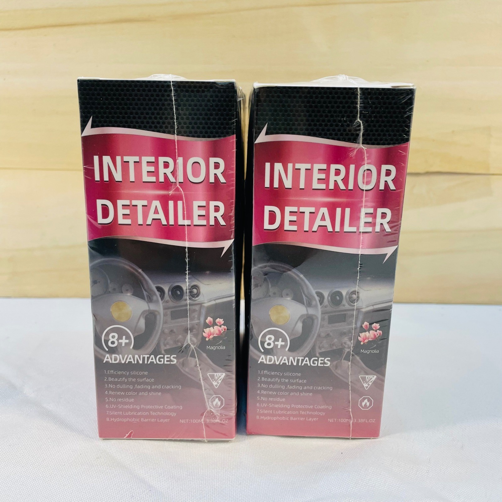 Lot of 2 Interior Detailer 2-Pack Magnolia Scent Car Dash Leather 100ML 3.38oz