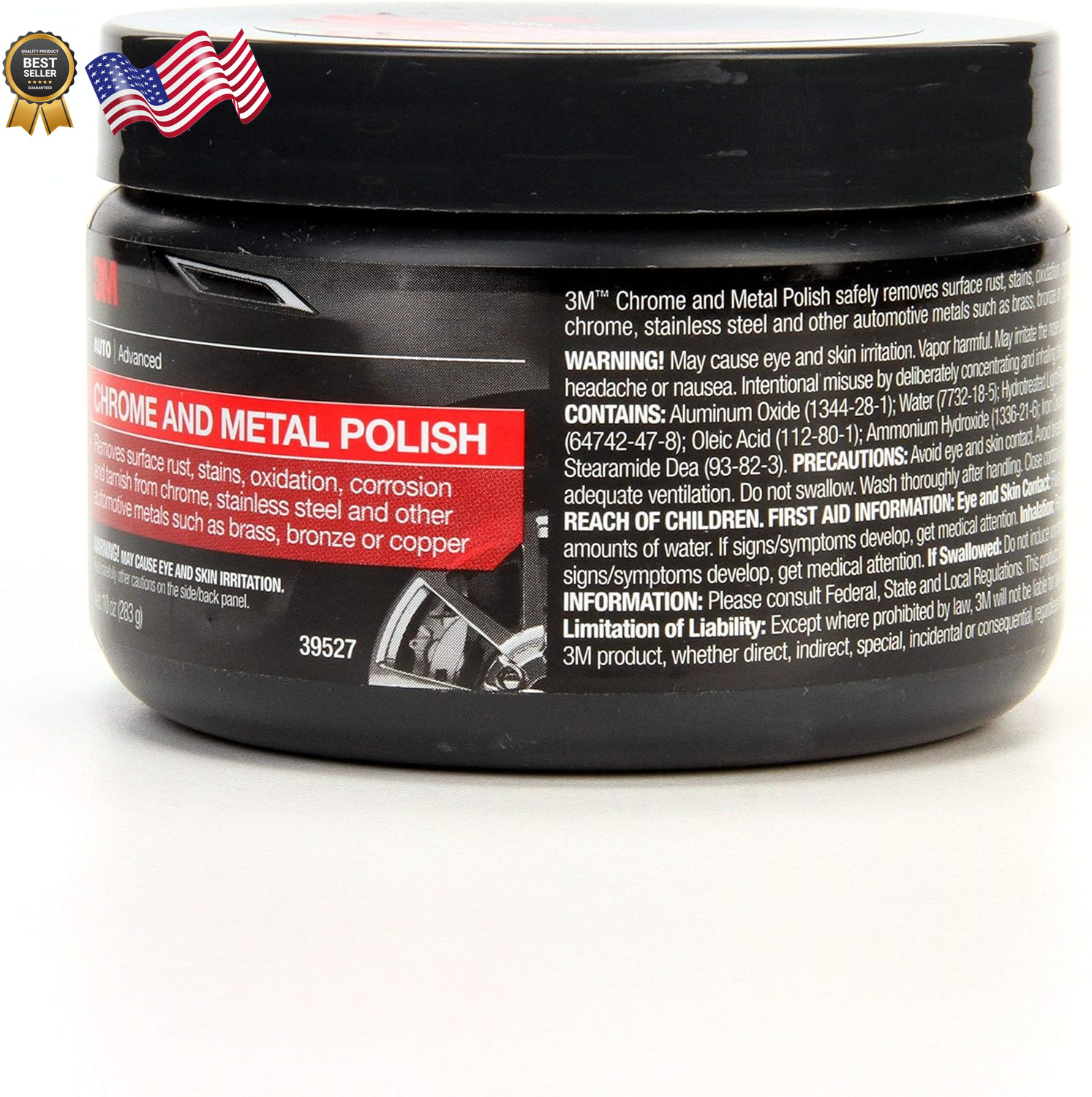 3M Chrome and Metal Polish 39527 10 oz Used on Wheels Trim and Bumpers