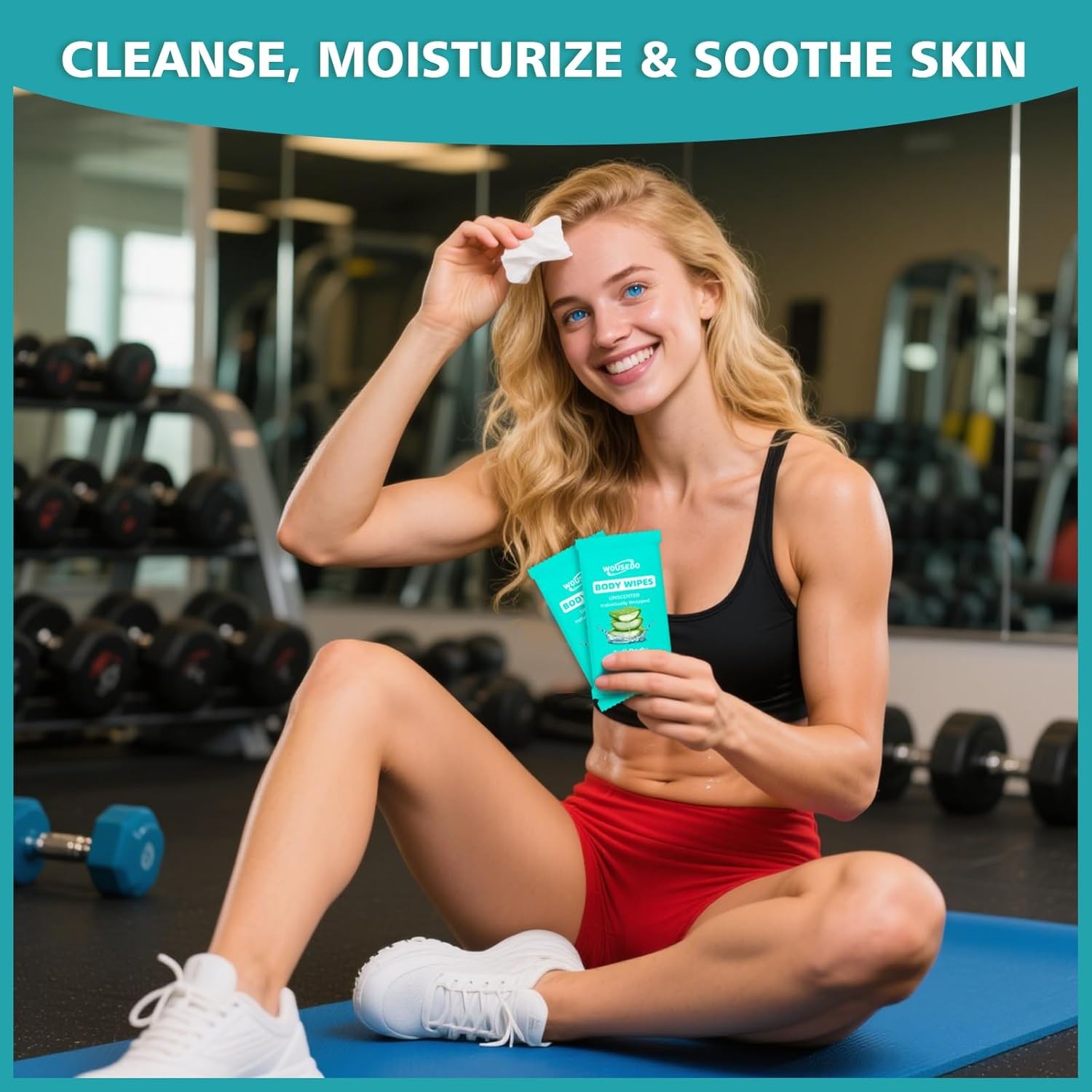 600 Pack Body Wipes Individually Wrapped(8″ x 9.5″), Shower Wipe for Adults Ba