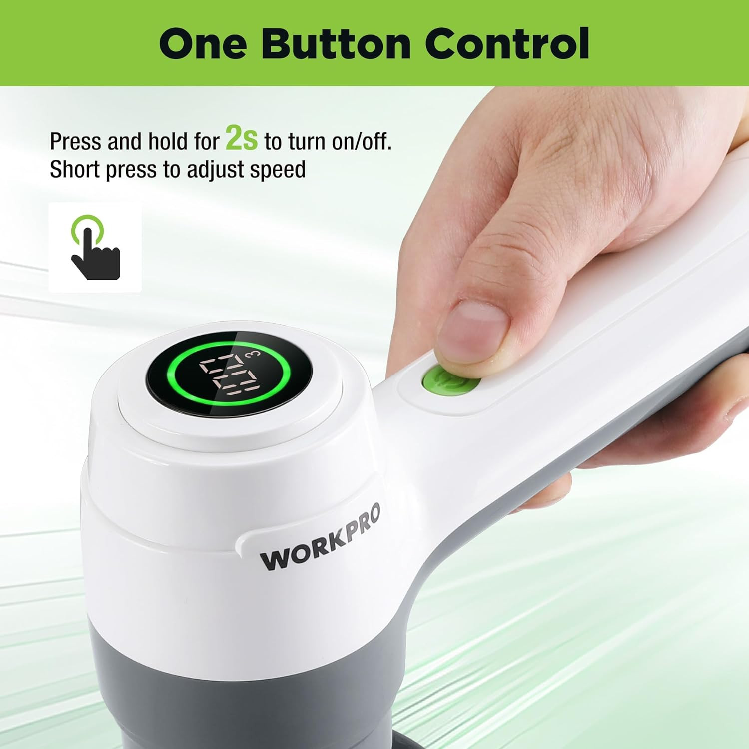 8V Electric Spin Scrubber, 3-Speed Adjustable Shower Scrubber with 6 Replaceable