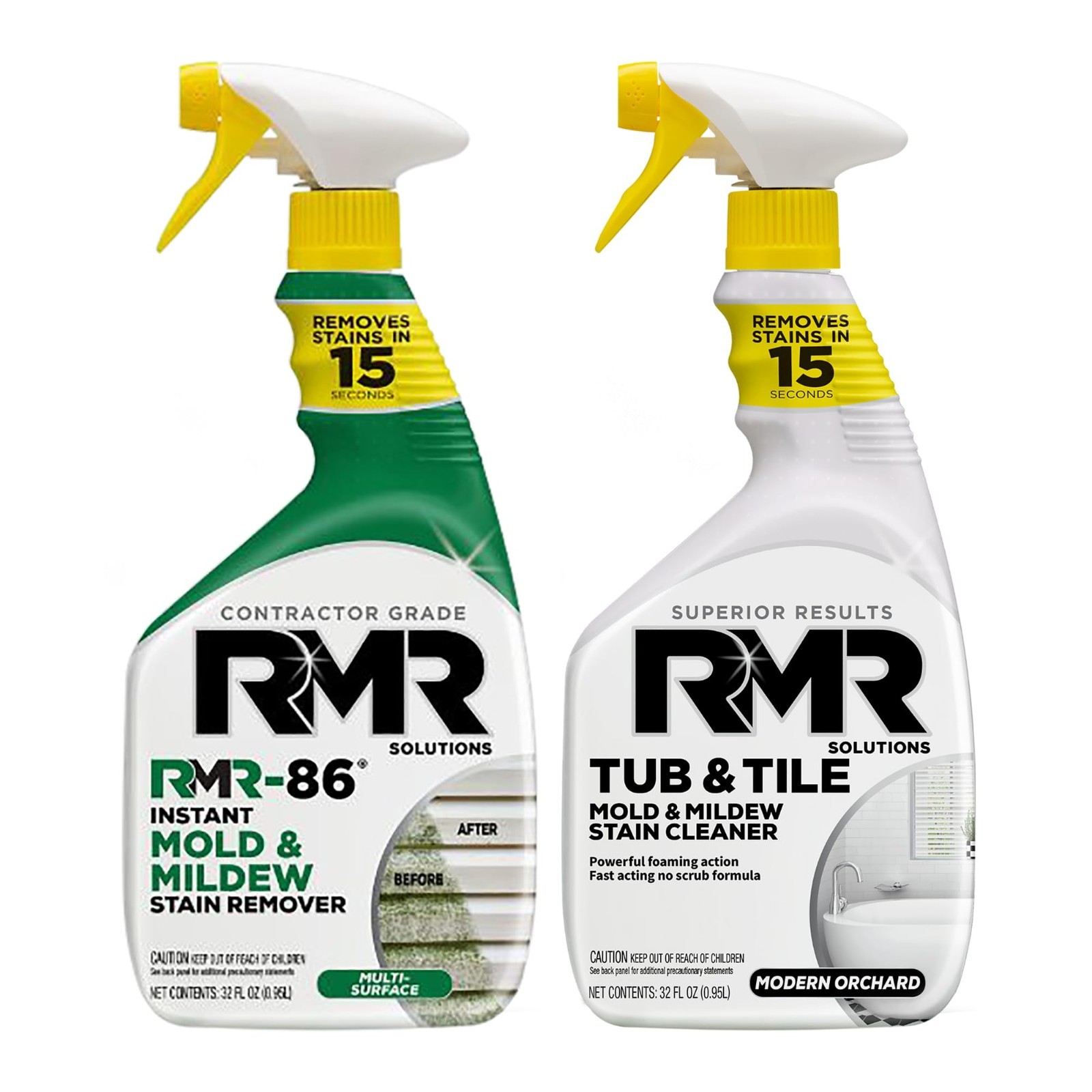 Mold & Mildew Stain Remover Kit – No-Scrub Cleaner for Bathroom, Shower, Deck, S