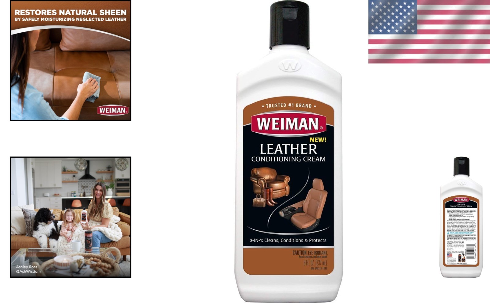 3-in-1 Deep Leather Cleaner & Conditioner – Restores & Protects Leather Surfaces