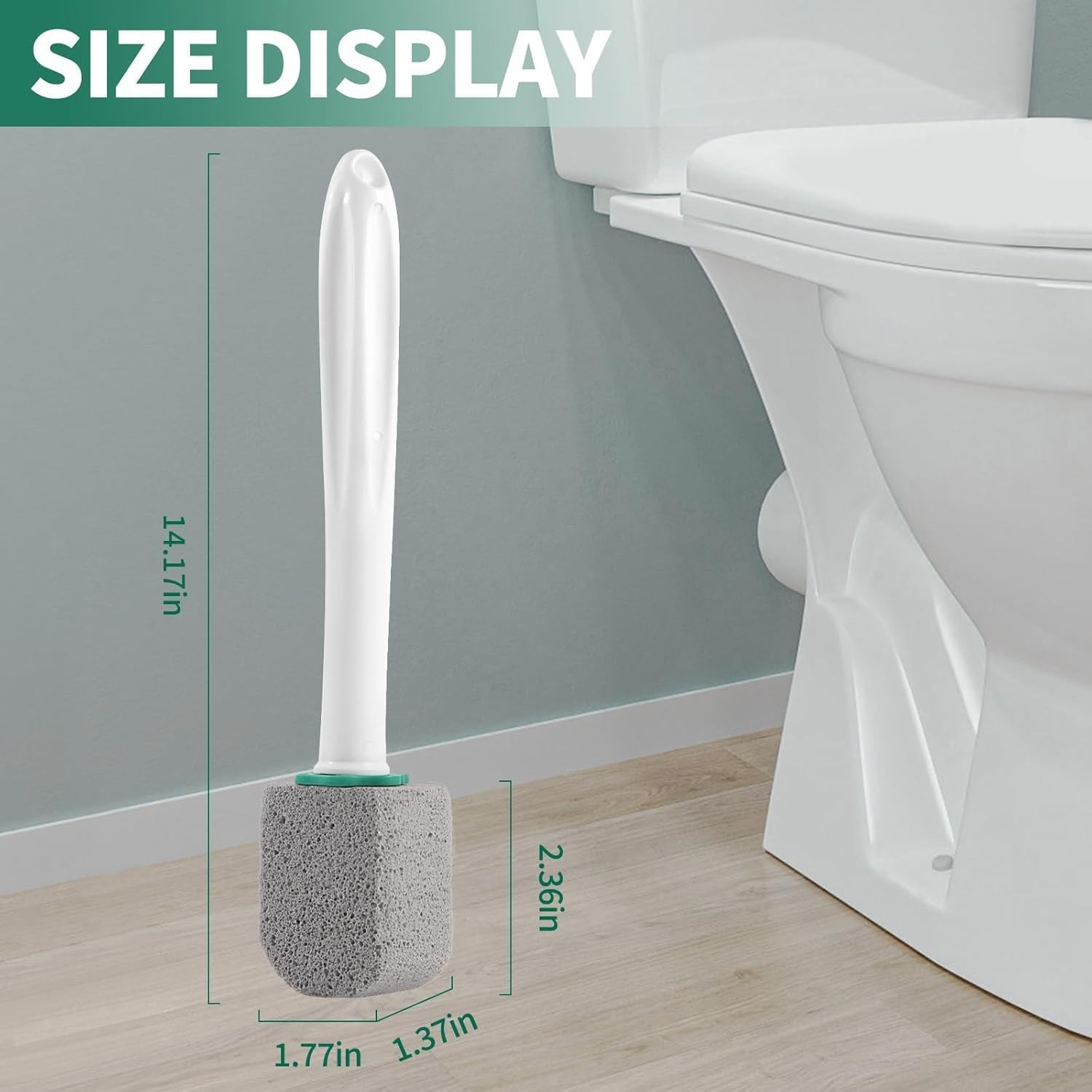 Pumice Stone Toilet Cleaner with Long Handle,Pumice Toilet Scrubber Toilet Bowl