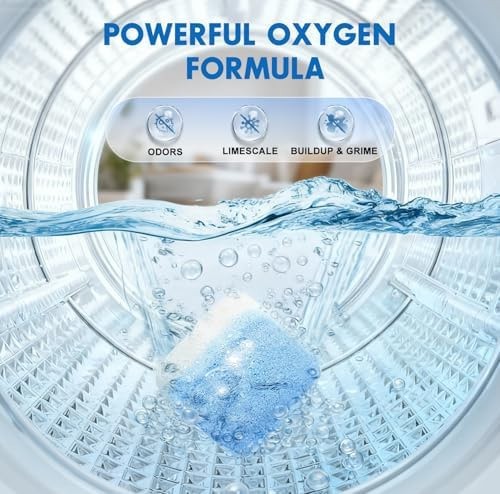Washing Machine Cleaner Tablets and Deodorizer: 24 Pack Laundry Machine Tub D…