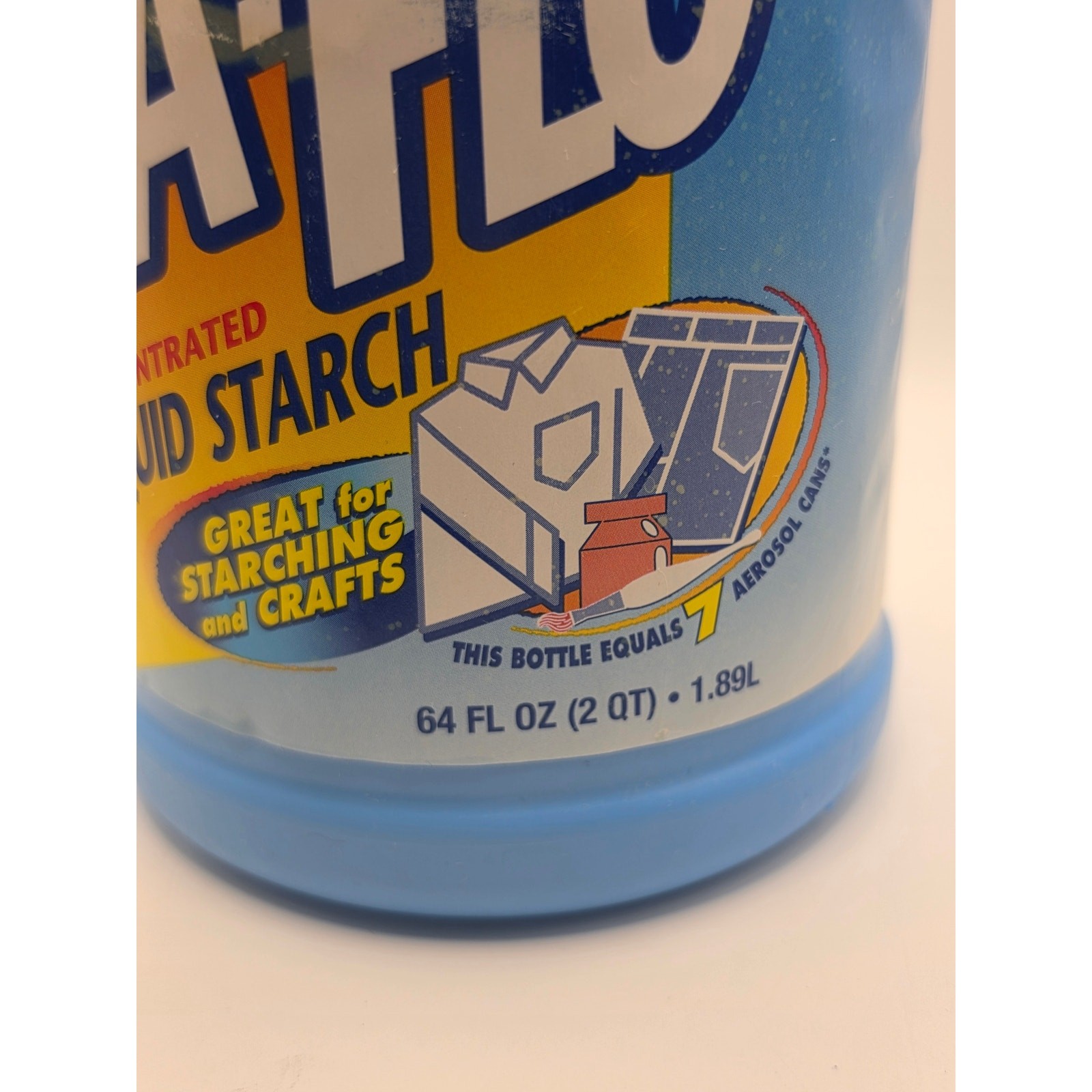 Rare Vintage Sta-Flo Liquid Starch 64 Oz Full Bottle