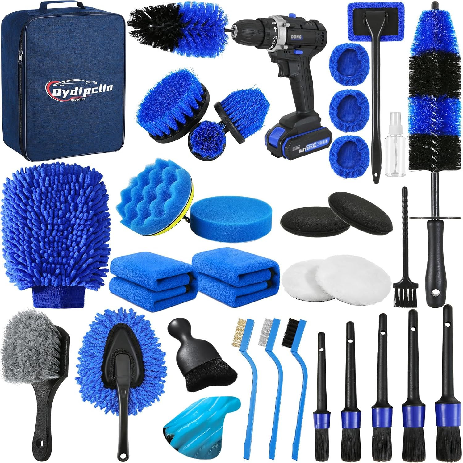 34Pcs Car Detailing Kit, Car Detailing Brush Set, Car Wash Cleaning Kit, Car Det