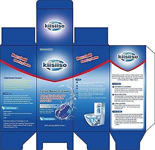 Automatic Toilet Bowl Cleaner Tablets Bathroom Toilet Tank Cleaner,Blue, 18 Pack