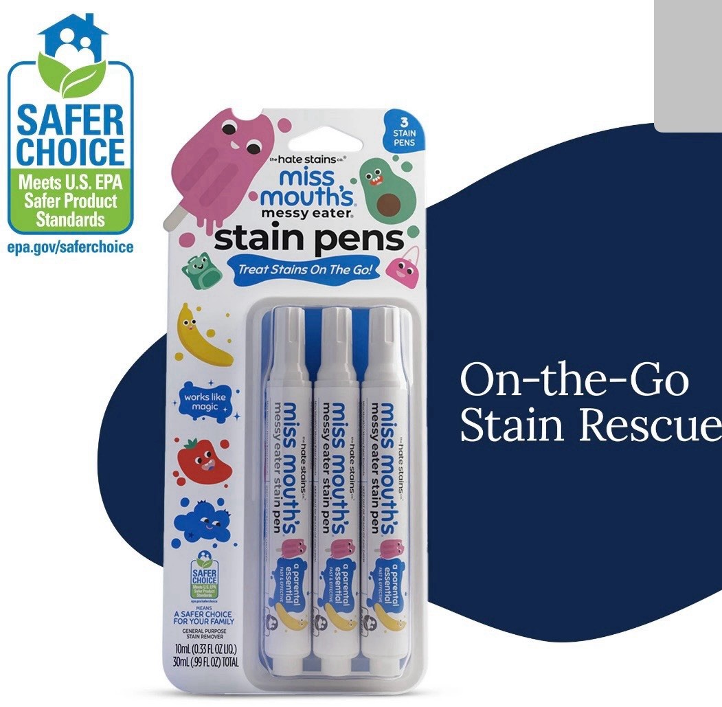 MISS MOUTH’S MESSY EATER STAIN TREATER PENS FOR BABY AND KID 3Pack Stain Remover