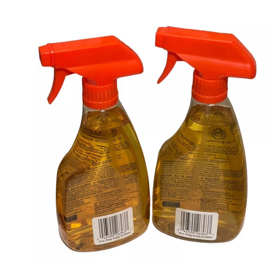 Lot (2)Pledge Revive It Restoring Orange Oil Wood Cleaner – 16oz Each