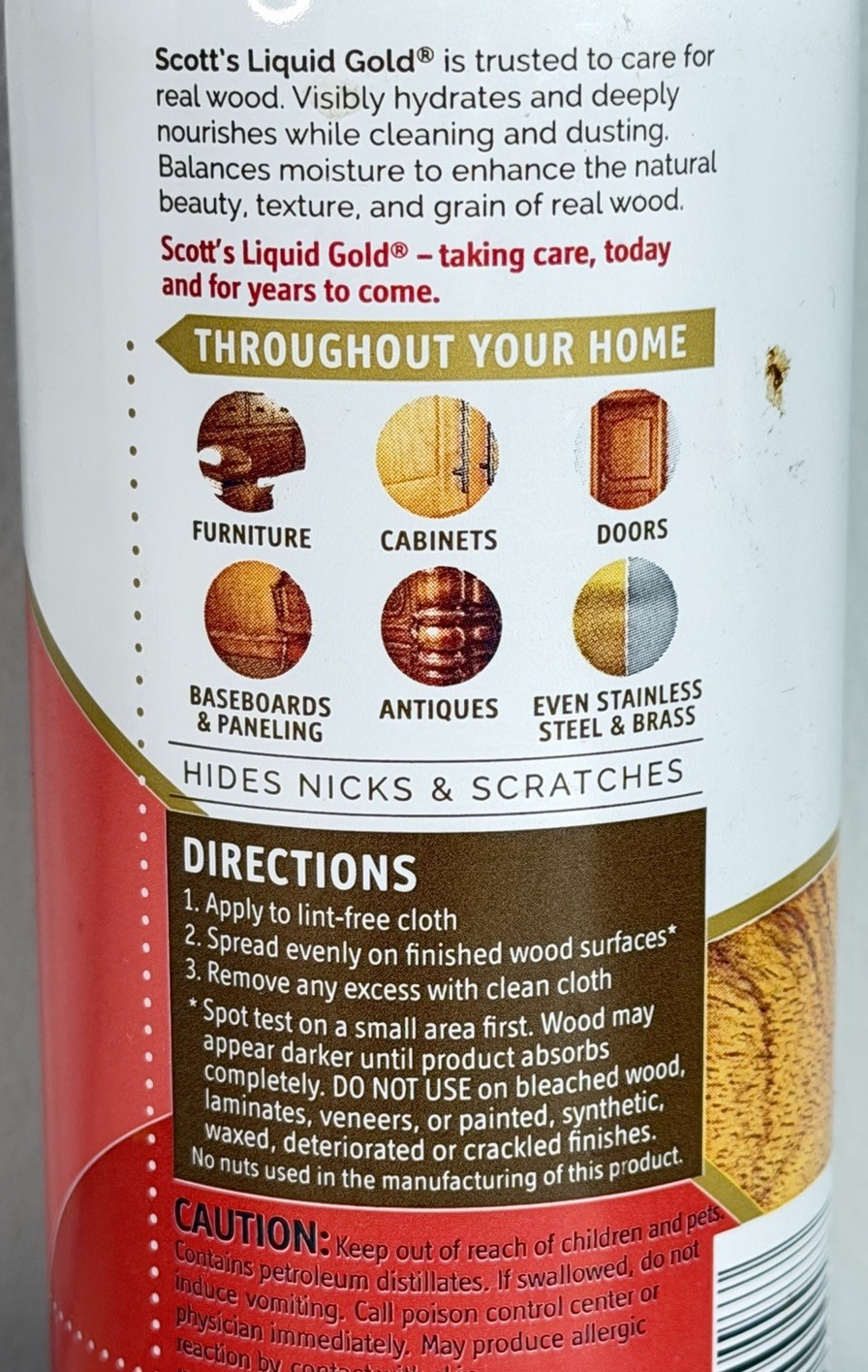 Scott’s Liquid Gold Pourable Wood Care Cleans & Dusts 14 Ounce Pourable